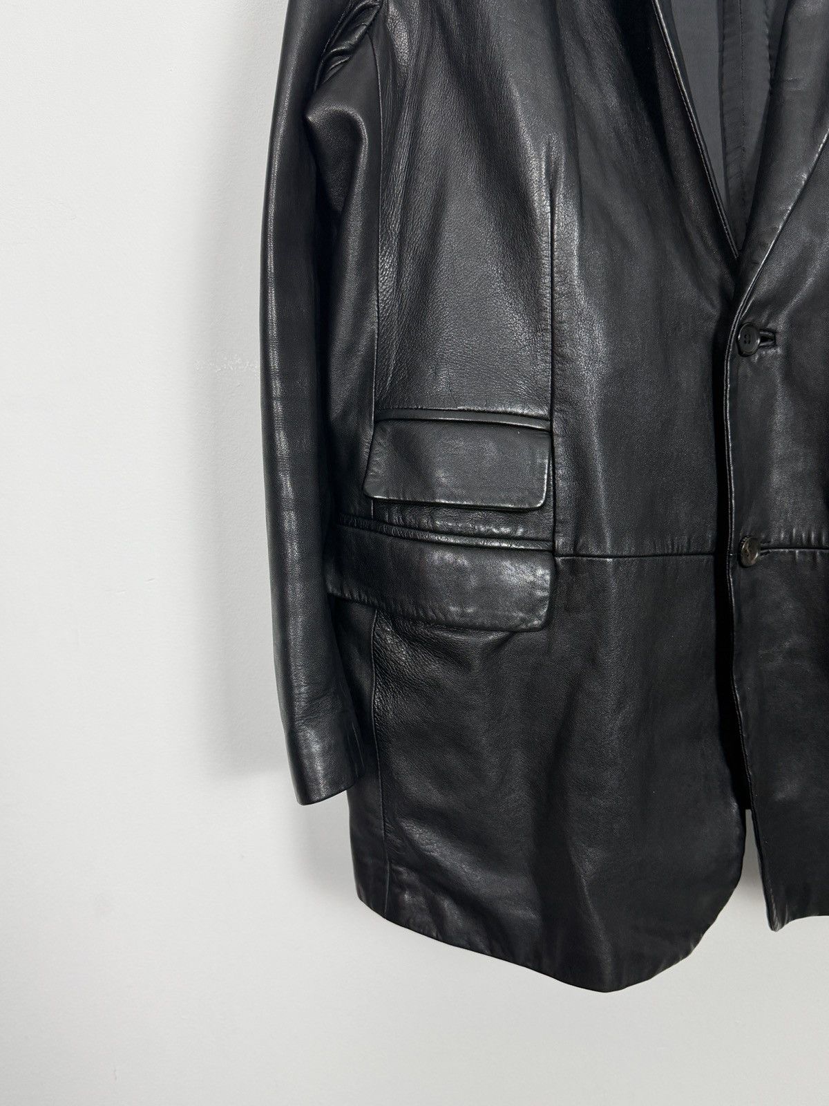 Gucci Gucci By Tom Ford A/W2002 Long Leather Blazer Jacket Size US L / EU 52-54 / 3 - 8 Thumbnail