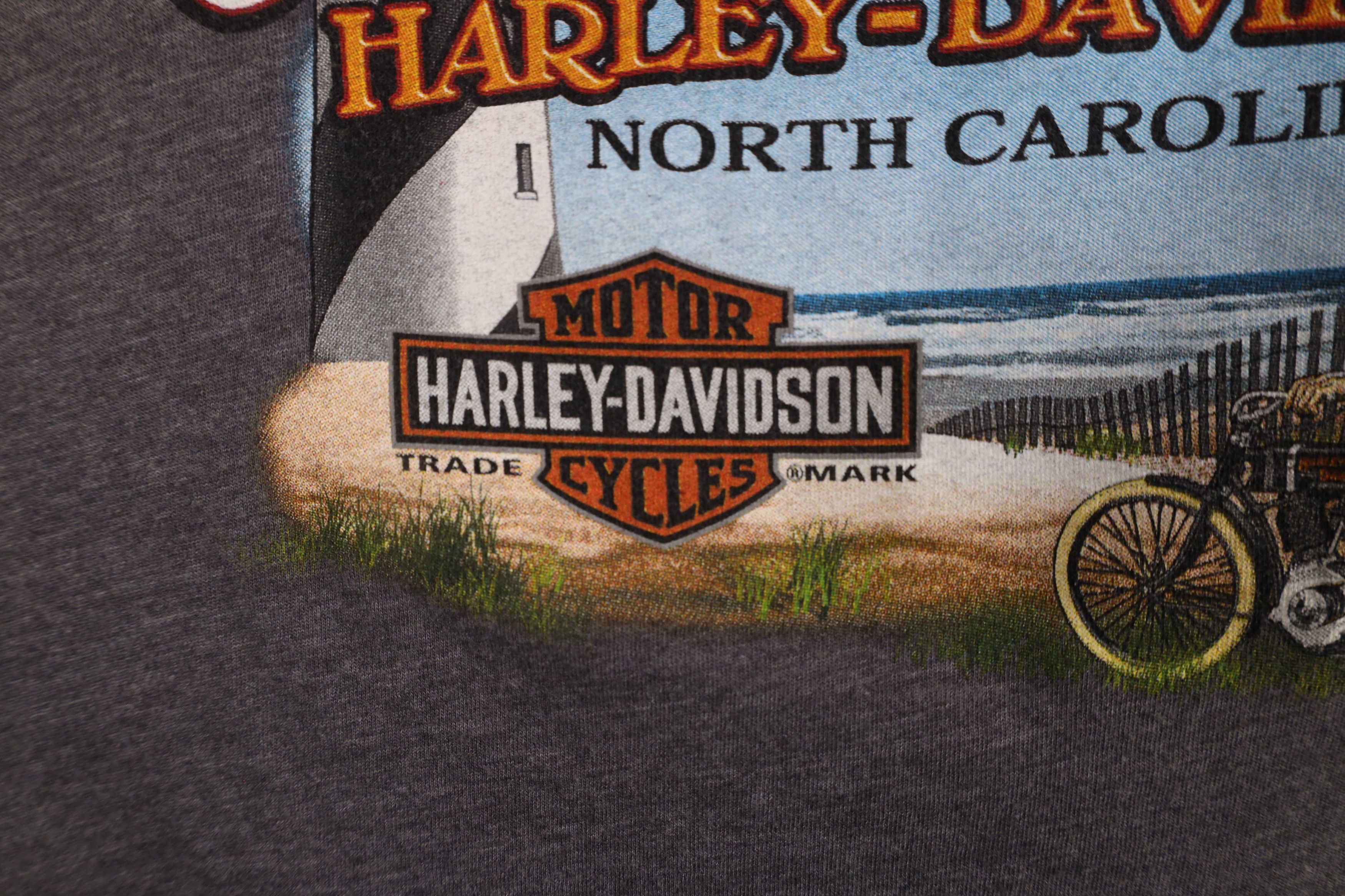 Harley Davidson × Vintage Y2K Harley Davidson Out Big Logo Jersey Knit T-Shirt Gray Size XL / US 12-14 / IT 48-50 - 11 Thumbnail