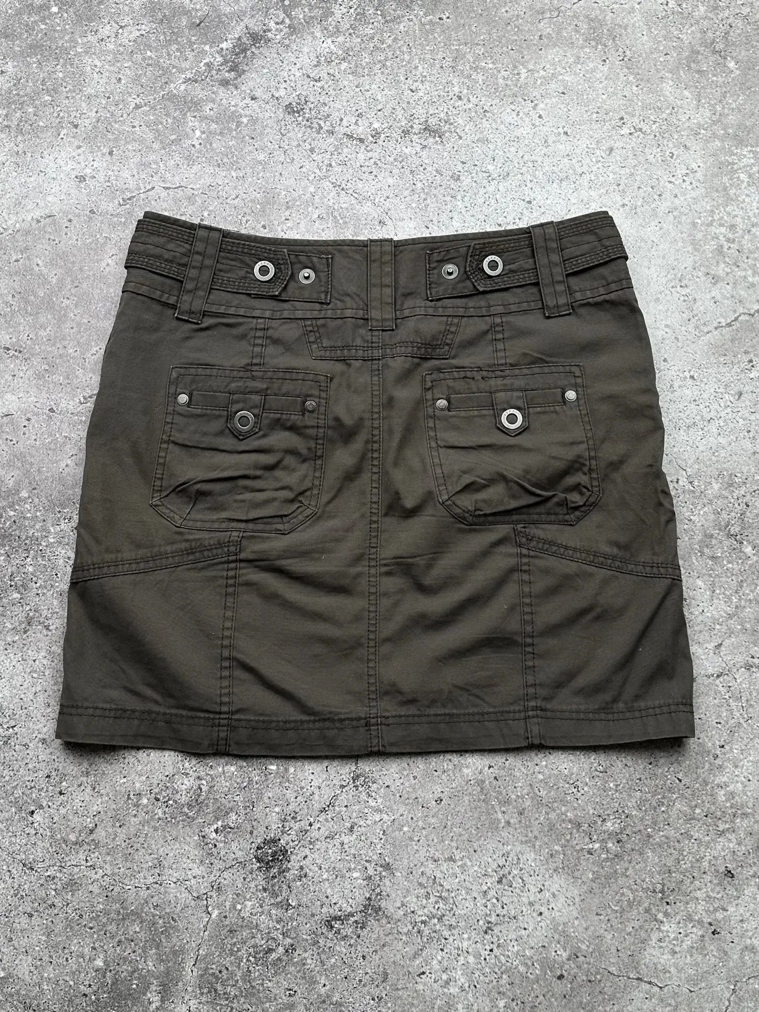 Vintage Vintage Cargo Mini Skirt C58(V142)(E8) Size 30" / US 8 / IT 44 - 4 Thumbnail