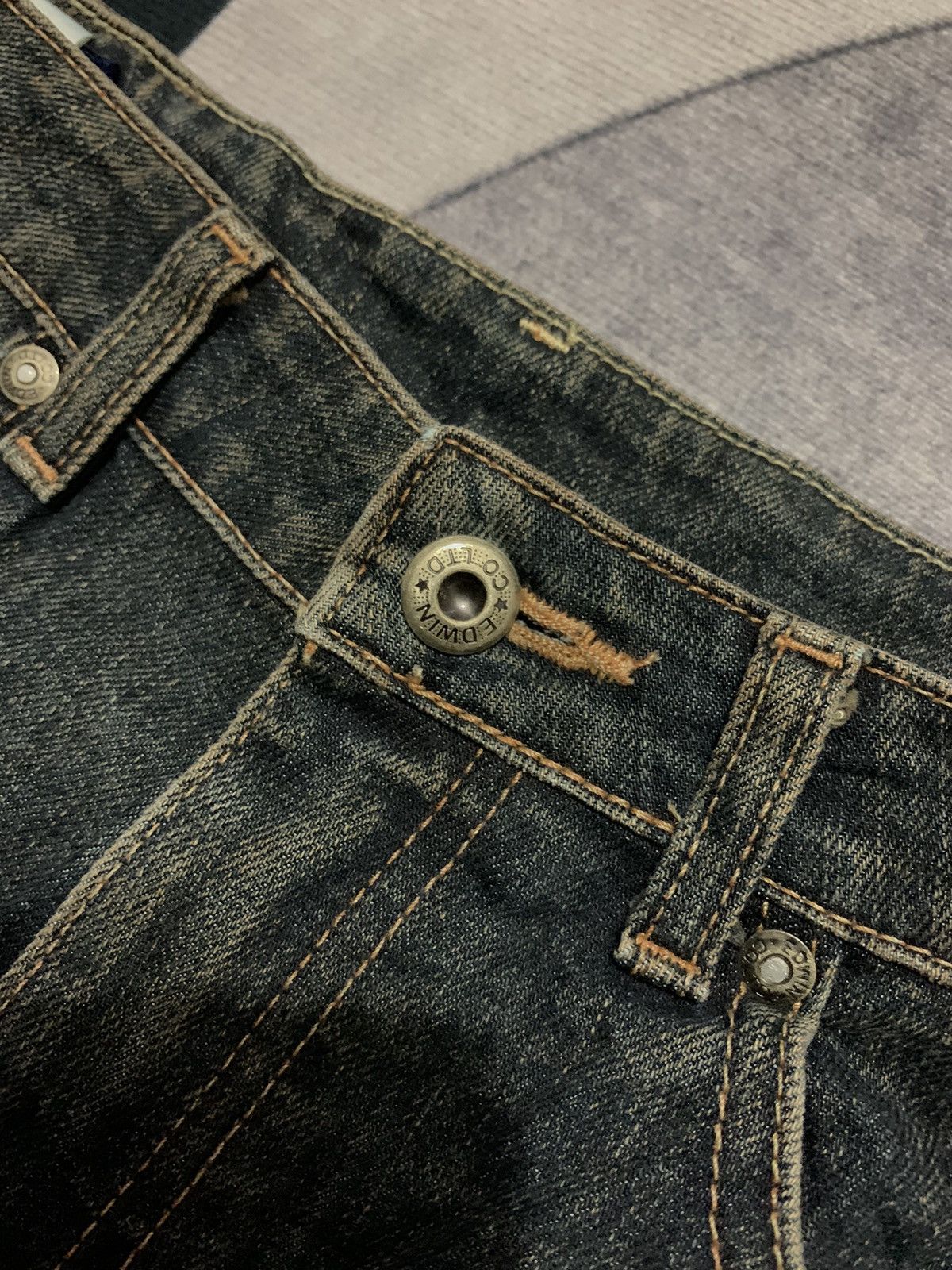 Vintage Y2K EDWIN BOOT CUT DENIM PANTS Size US 27 - 5 Thumbnail
