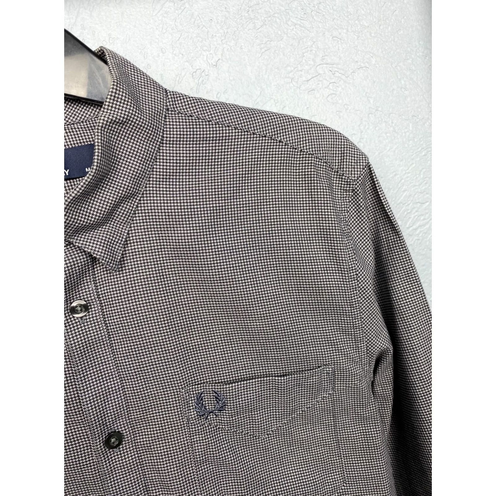 Fred Perry Fred Perry Mens Long Sleeve Shirt Size M Grey Cotton Button-Up Collared Check Vintage: No Size US M / EU 48-50 / 2 - 3 Thumbnail