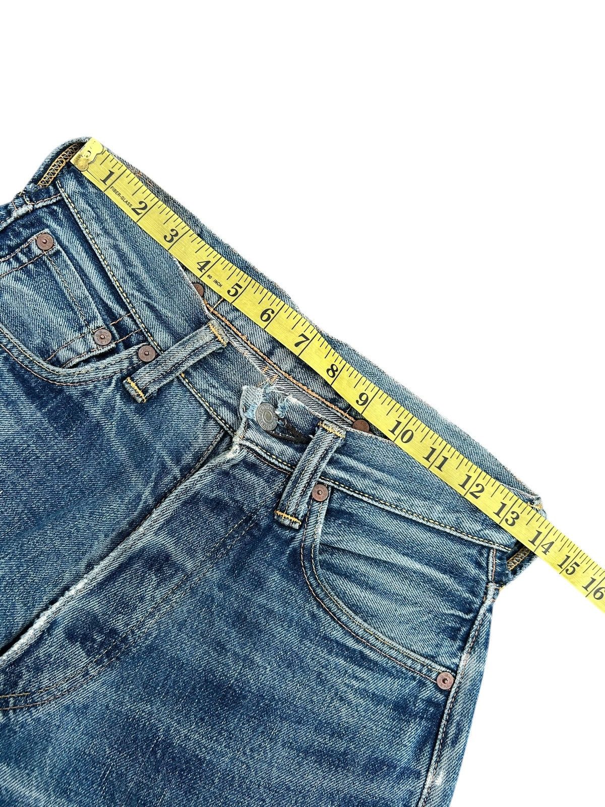 Evisu Vintage Buckle Back Evisu Selvedge Repair Denim jeans Size US 27 - 18 Thumbnail