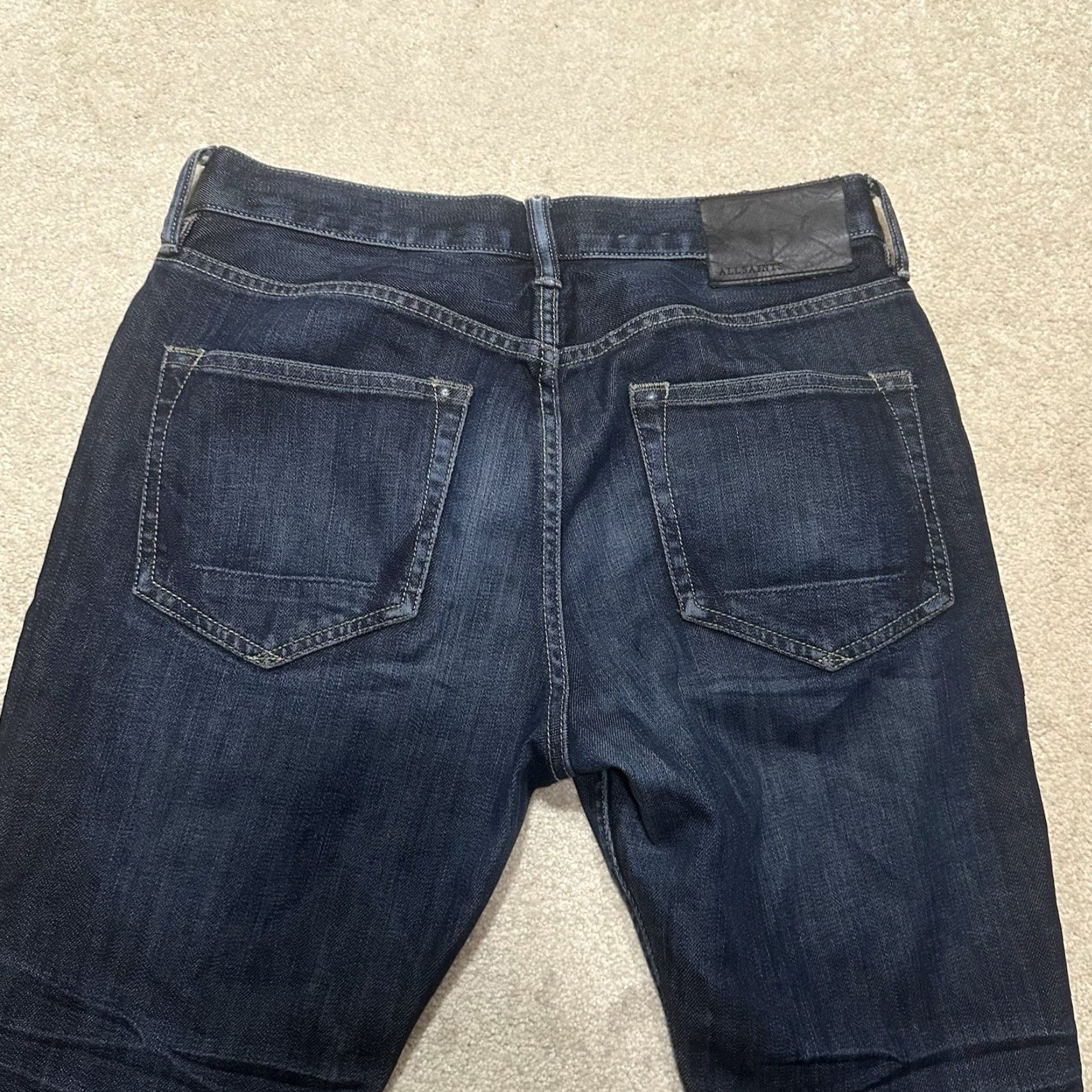 Allsaints VINTAGE All Saints Cigarette Jeans Mens Size 28x32 Blue Skinny Button Fly Destressed Size US 28 / EU 44 - 4 Thumbnail
