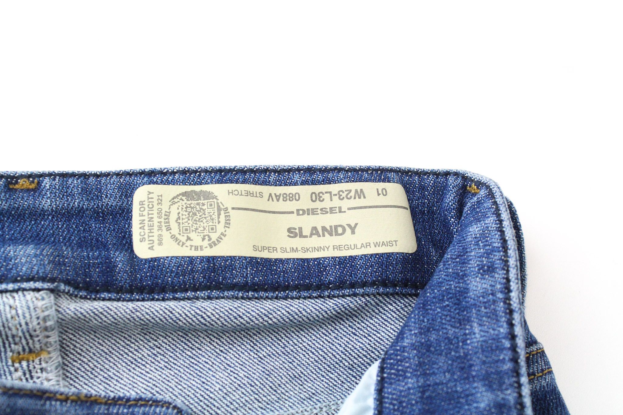 Diesel SLANDY 088AV W23/L30 Girls Blue Stretch Jeans 70391 Size 23" - 5 Thumbnail