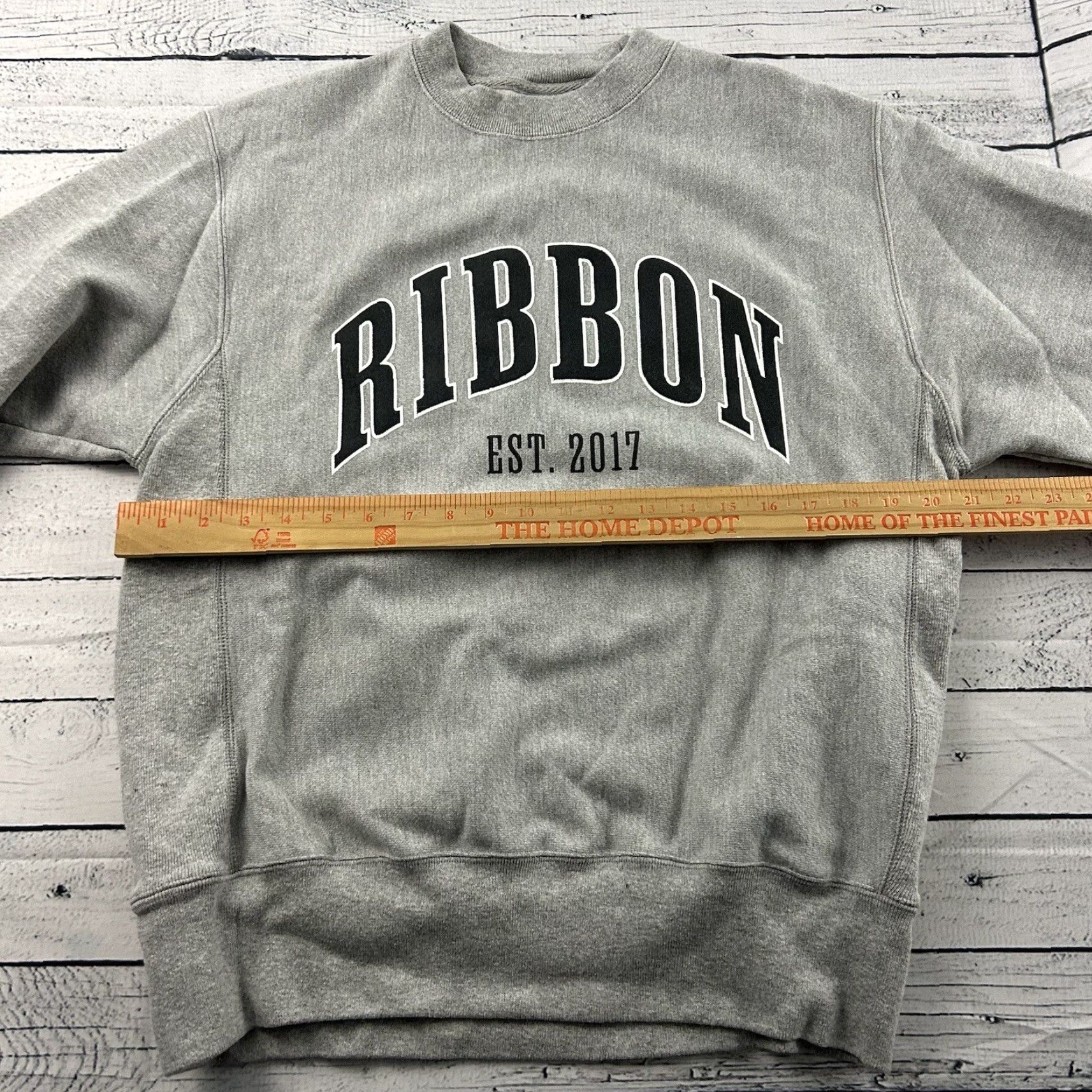 Champion Champion Reverse Weave Ribbon Crewneck Pullover Sweatshirt Men's M Gray Size US M / EU 48-50 / 2 - 5 Thumbnail
