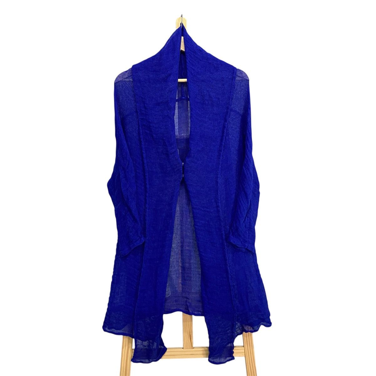 Yohji Yamamoto Y’s Yohji Yamamoto Royal Blue Longline Hooded Cardigan Size M / US 6-8 / IT 42-44 - 5 Thumbnail
