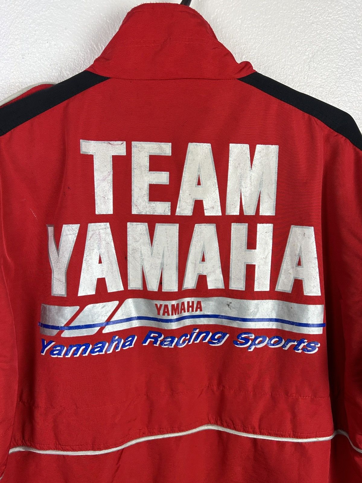 Vintage 80s Vintage Team Yamaha Sports Zippered Racing Jacket In Red Size US L / EU 52-54 / 3 - 10 Thumbnail