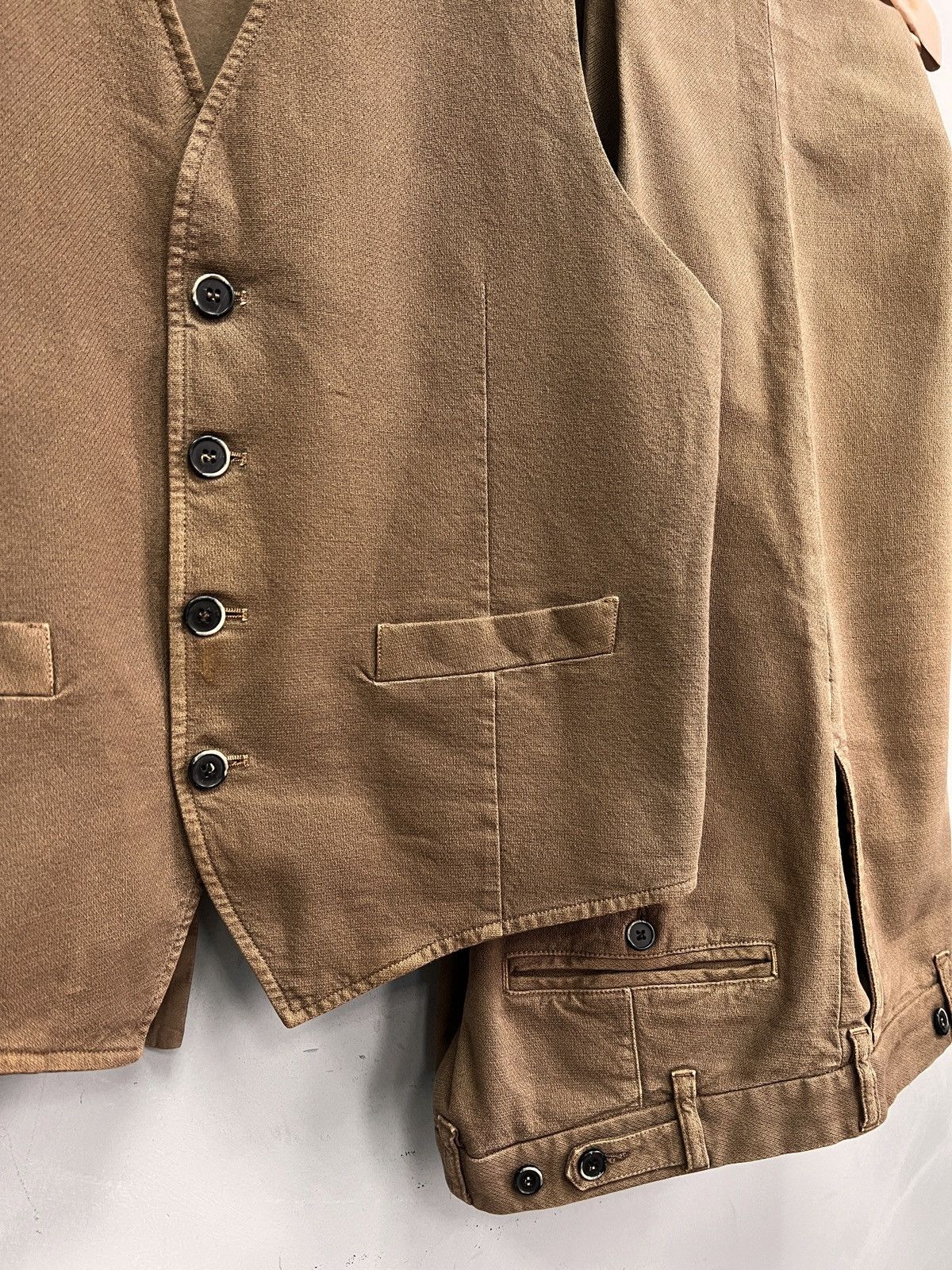 Barena Barena Brown cotton Suit three Made in Italy Size 52 Size 52R - 7 Thumbnail