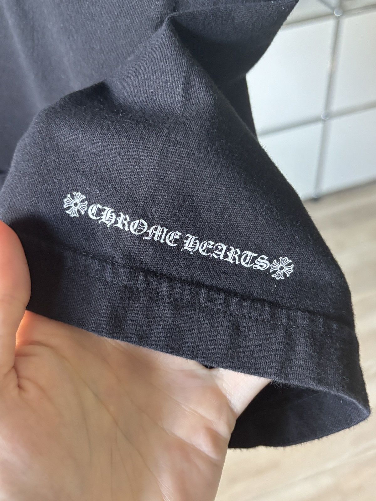 Chrome Hearts CHROME HEARTS | SCROLL BAR NECK LOGO TEE Size US M / EU 48-50 / 2 - 4 Thumbnail