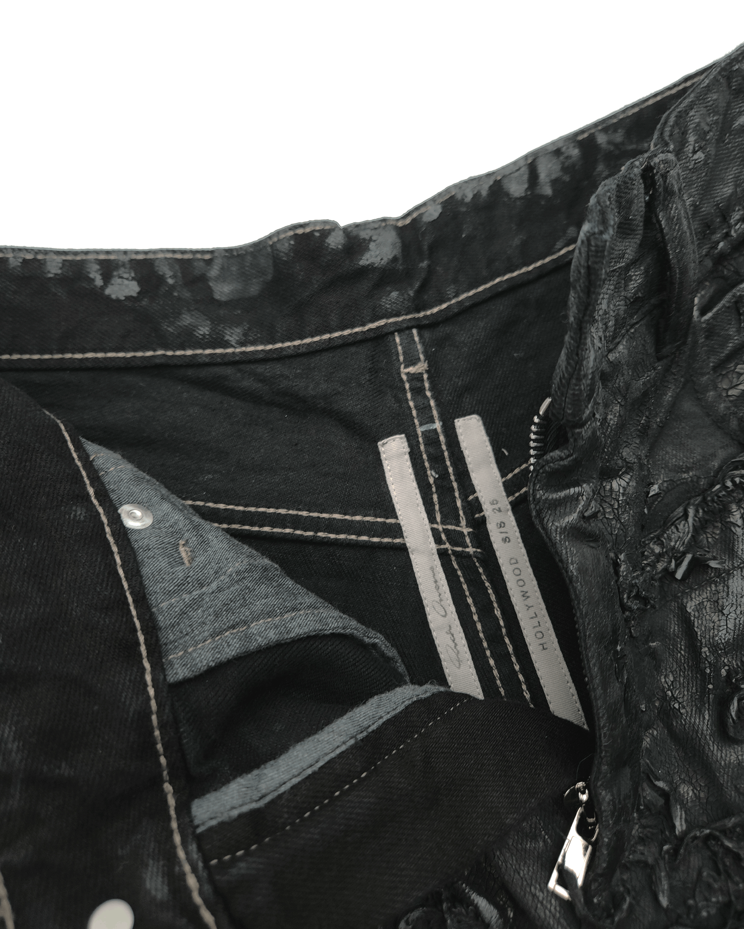 Rick Owens Rick Owens Coated Denim Distressed Cut Off Shorts Size 30" / US 8 / IT 44 - 7 Thumbnail