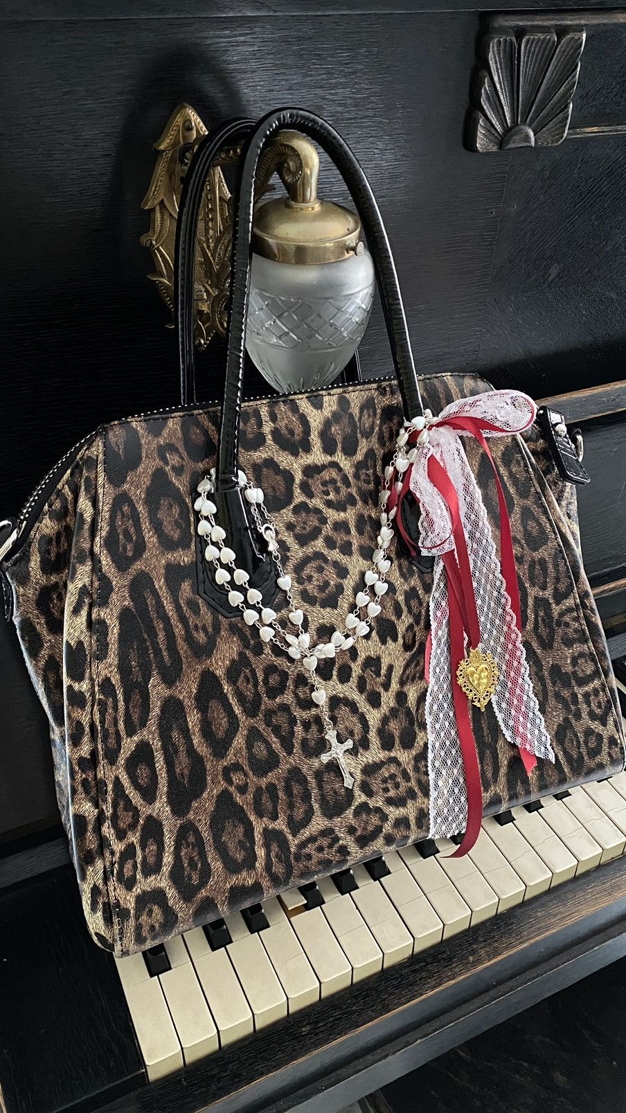 Vintage Leopard vintage tote bag Size ONE SIZE - 7 Thumbnail