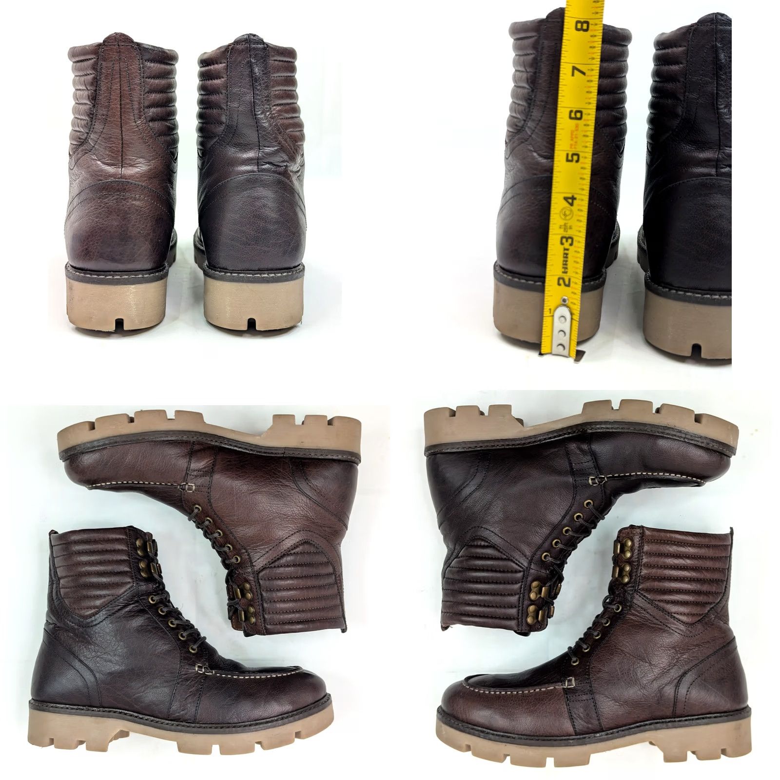 Lands' End Lands End Leather Lug Hiker Boots Men 9D Brown Mid Calf 8" Tall EUC Lace Up Boot Mens Brown Leather Lug Hiker 9D Size US 9 / EU 42 - 8 Thumbnail