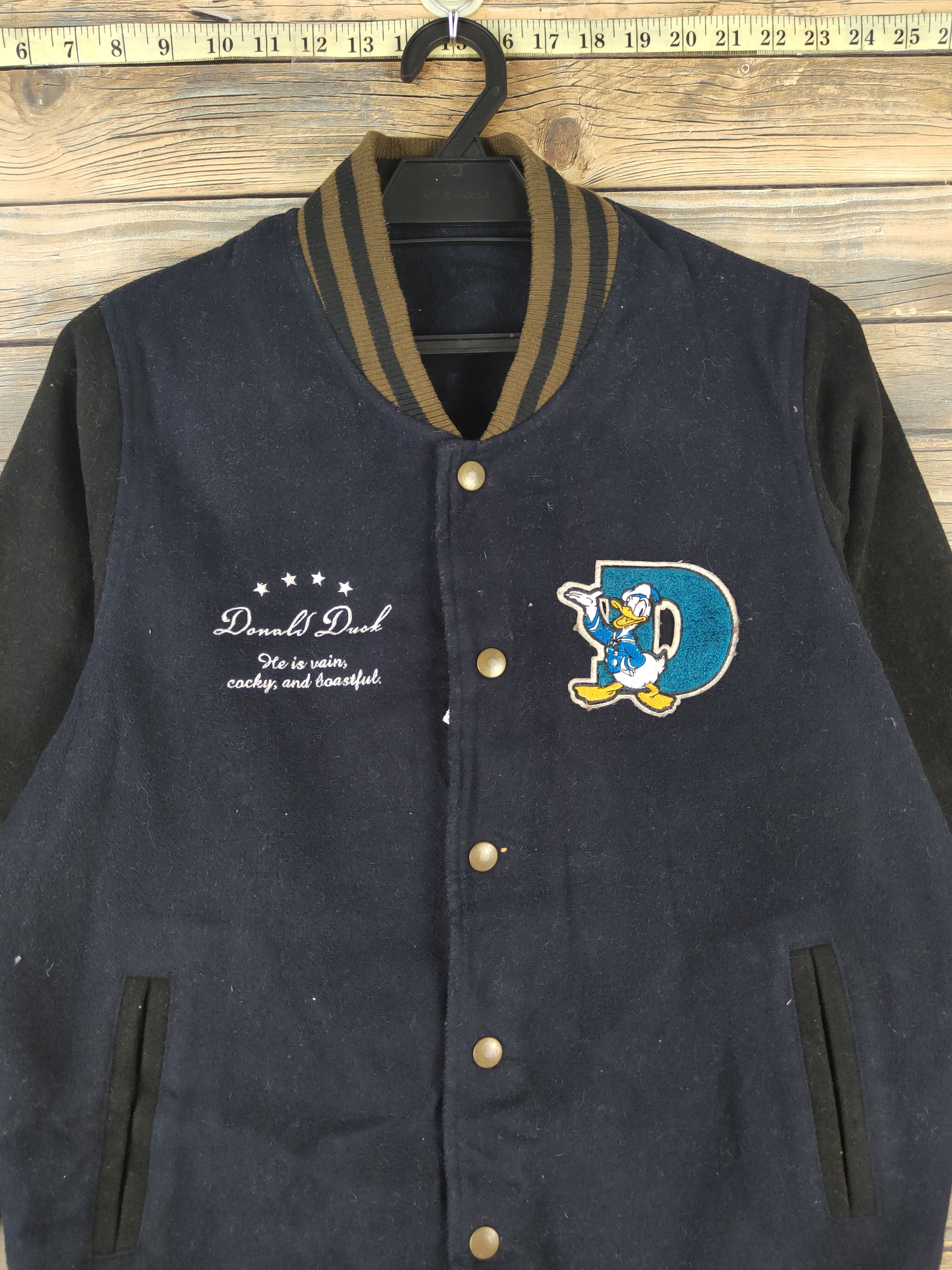 Disney Disney Navy Black Donald Duck Varsity Jackets #W1077 Size US S / EU 44-46 / 1 - 2 Thumbnail