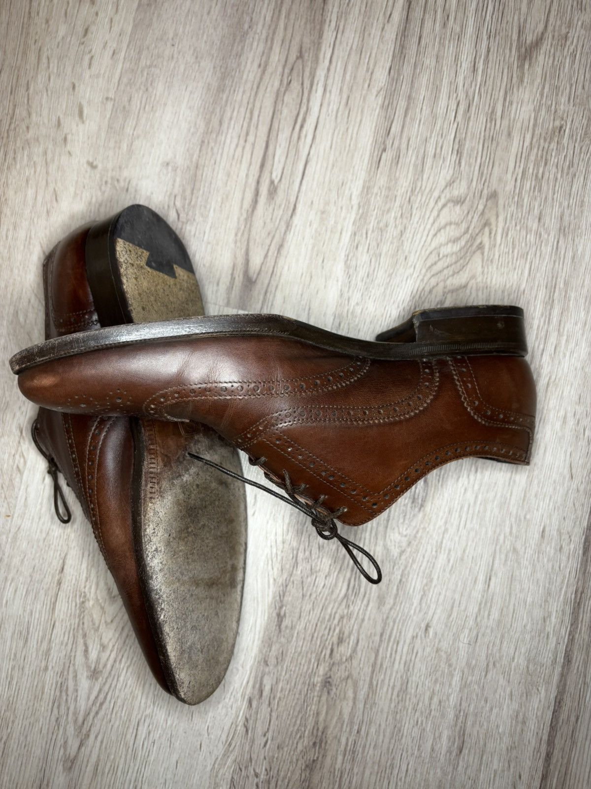 Scarosso Scarosso Brown Leather Wingtip Brogues Size EU 43 Size US 10 / EU 43 - 10 Thumbnail