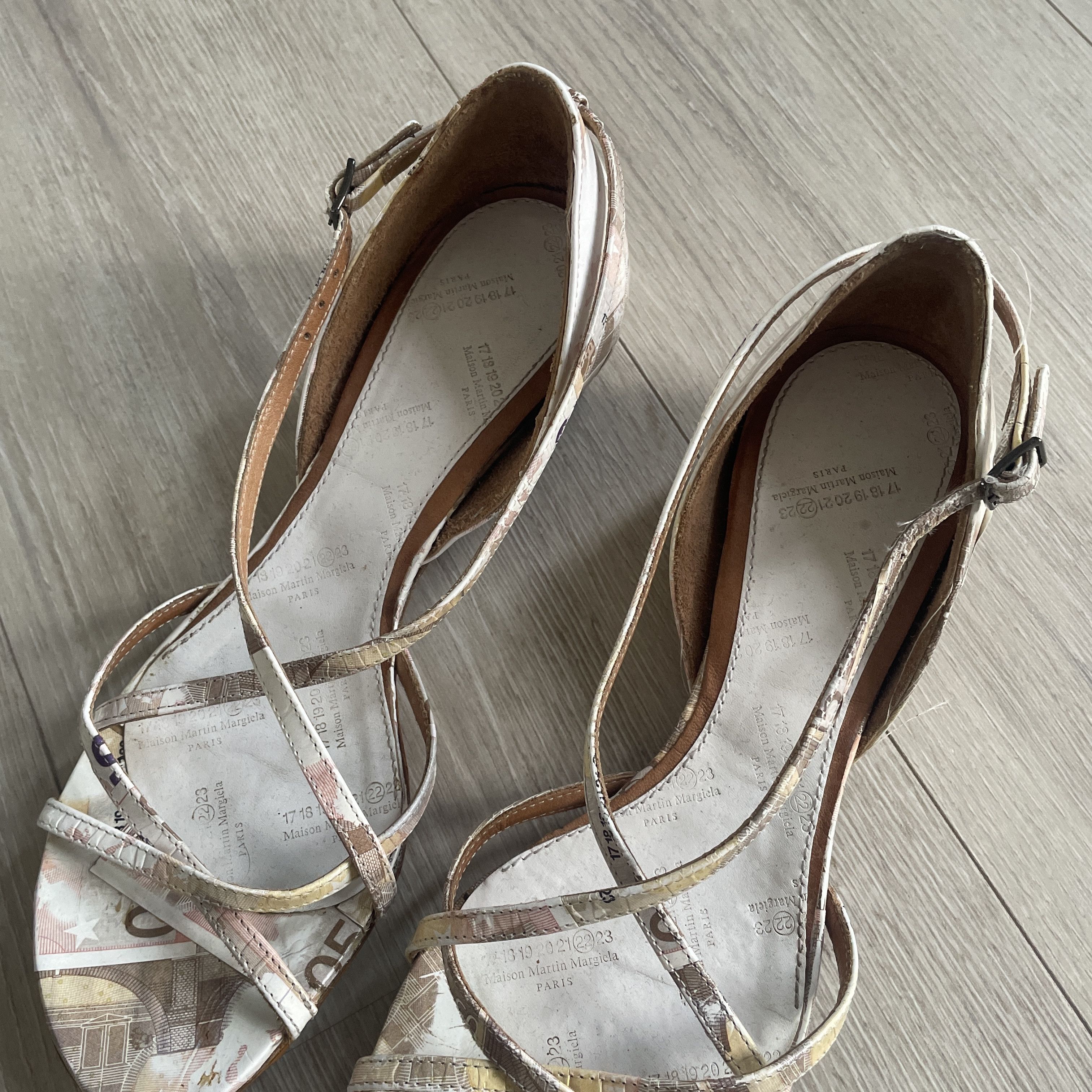 Maison Margiela Martin Margiela SS08 50€ bill sandals Size US 7.5 / IT 37.5 - 3 Thumbnail
