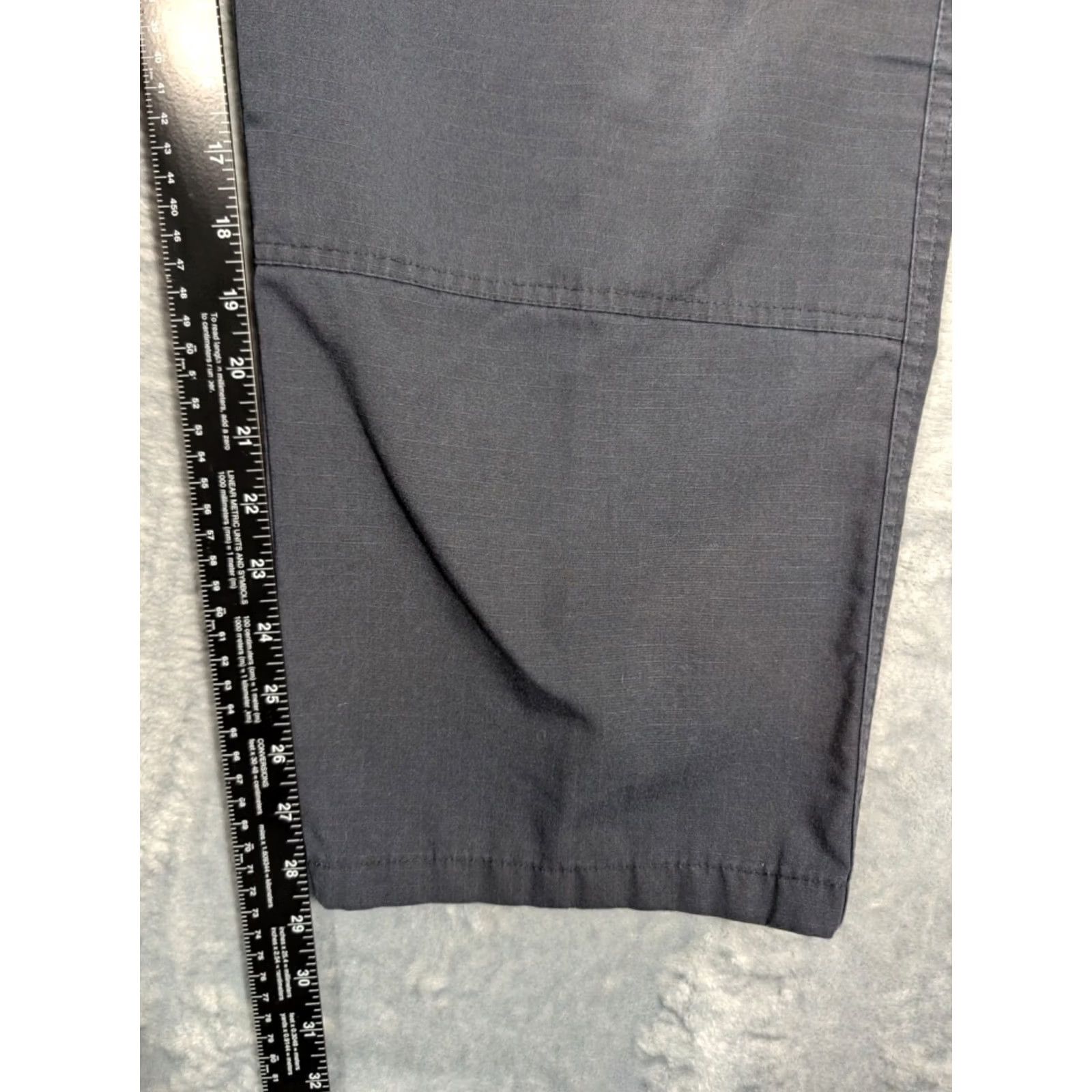 Vintage TRU-SPEC 24-7 Series Black Rip-Stop Tactical Cargo Pants Regular 40x28 Mens Police Fire Gear Pants Front Flat Zip Size US 40 / EU 56 - 2 Thumbnail