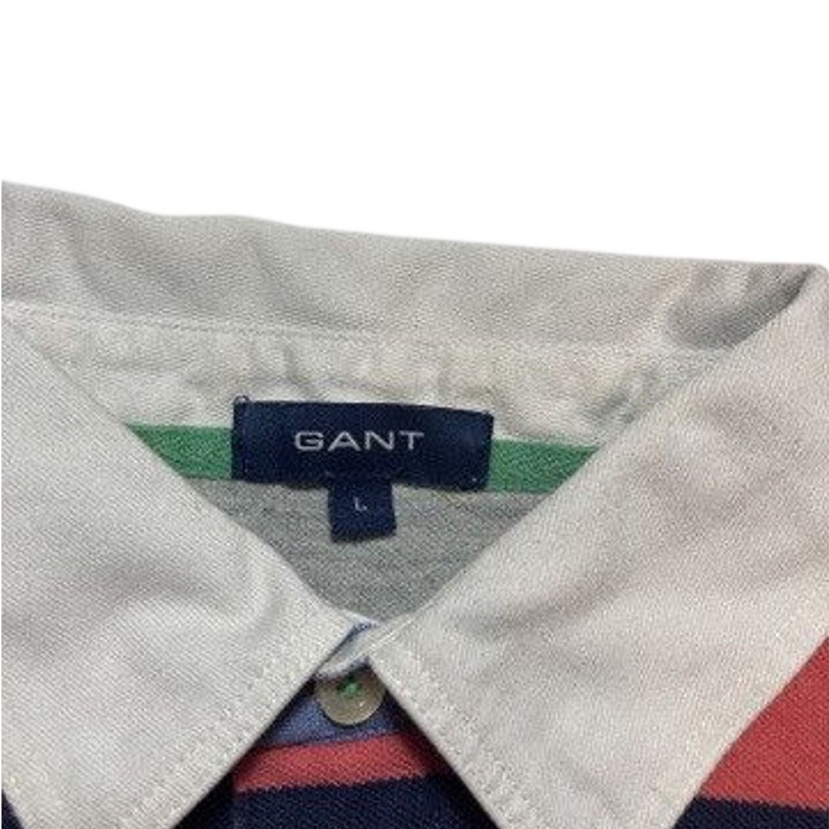 Gant × Vintage Y2K Gant USA Striped LS Rugby Polo Shirt M-L Pink Size US L / EU 52-54 / 3 - 3 Thumbnail