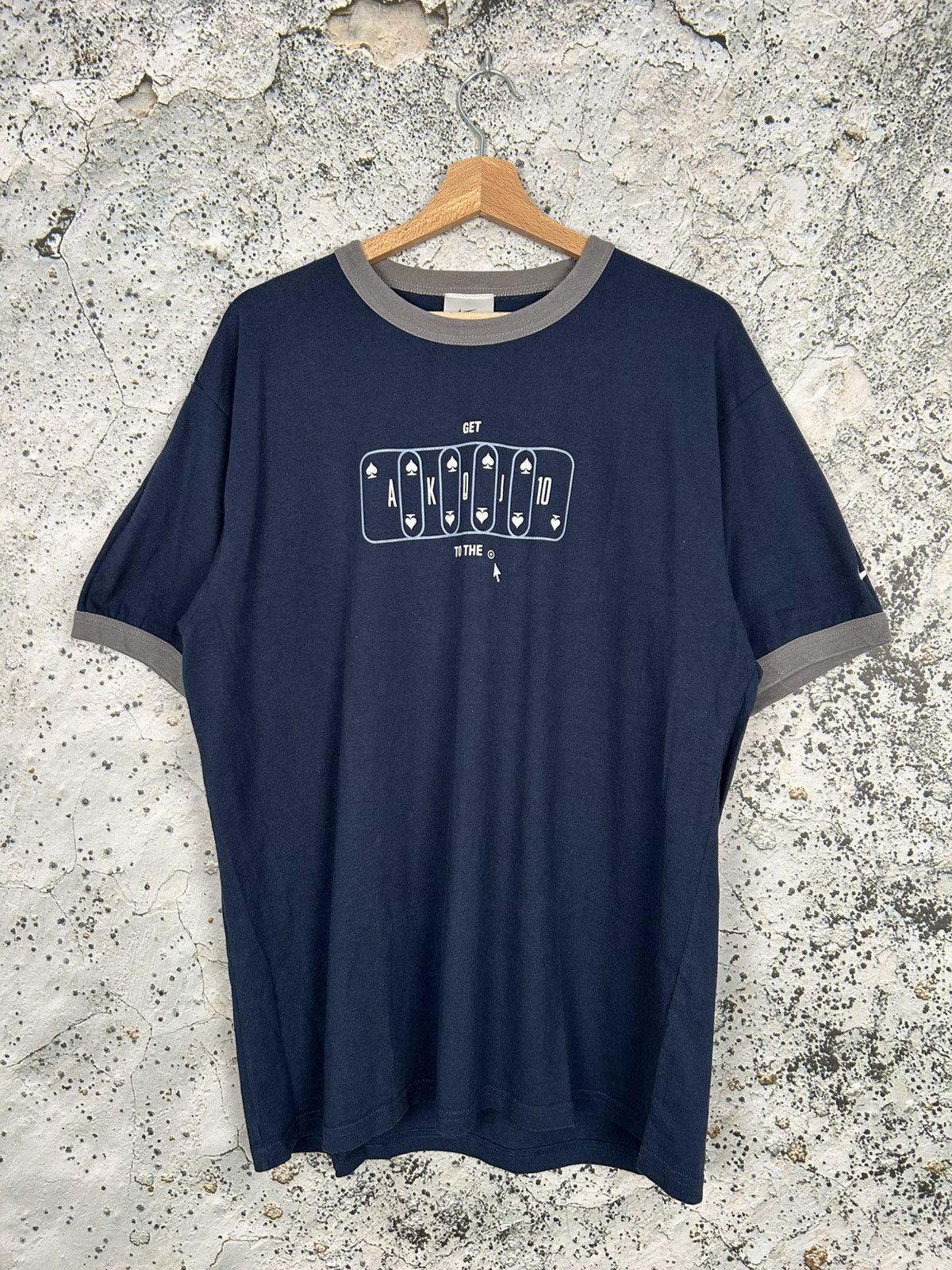 Nike Vintage Graphic Tee Poker Ace 90s Streetwear Baggy