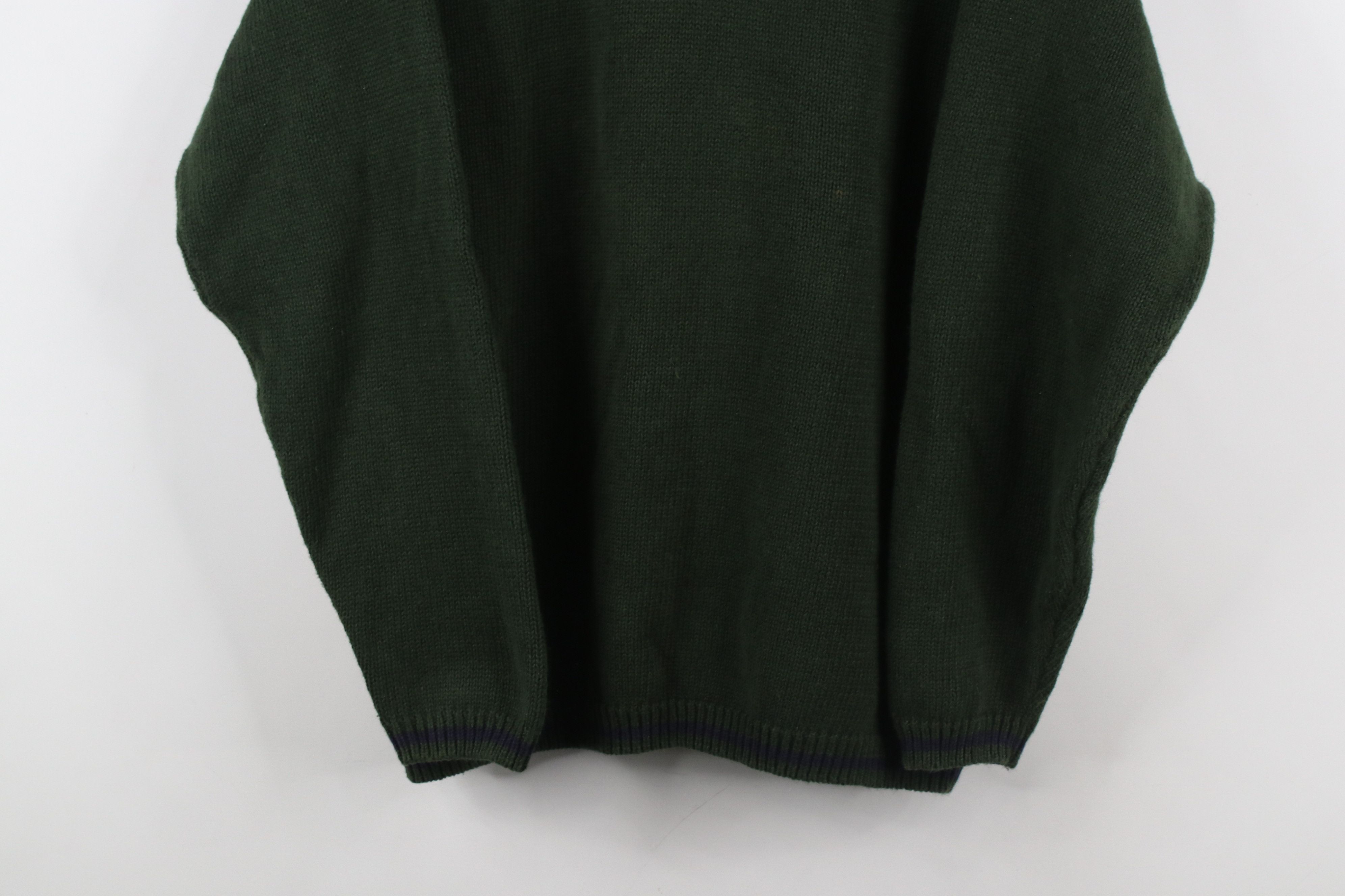 Vintage Vintage 90s Streetwear Cotton Blend Knit V-Neck Sweater Size US M / EU 48-50 / 2 - 3 Thumbnail