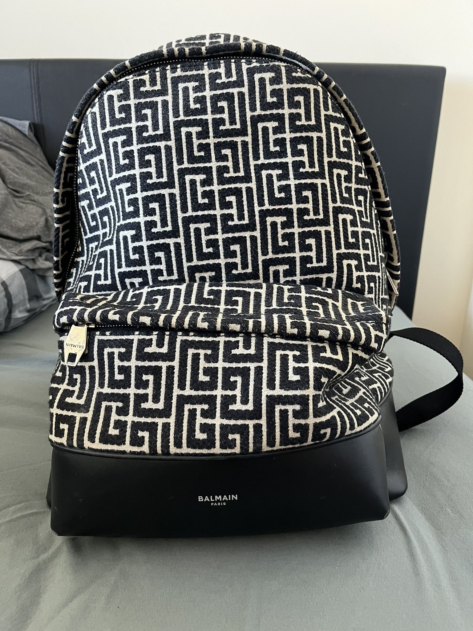 Balmain Balmain All-Over Logo-Pattern Backpack Size ONE SIZE - 1 Thumbnail
