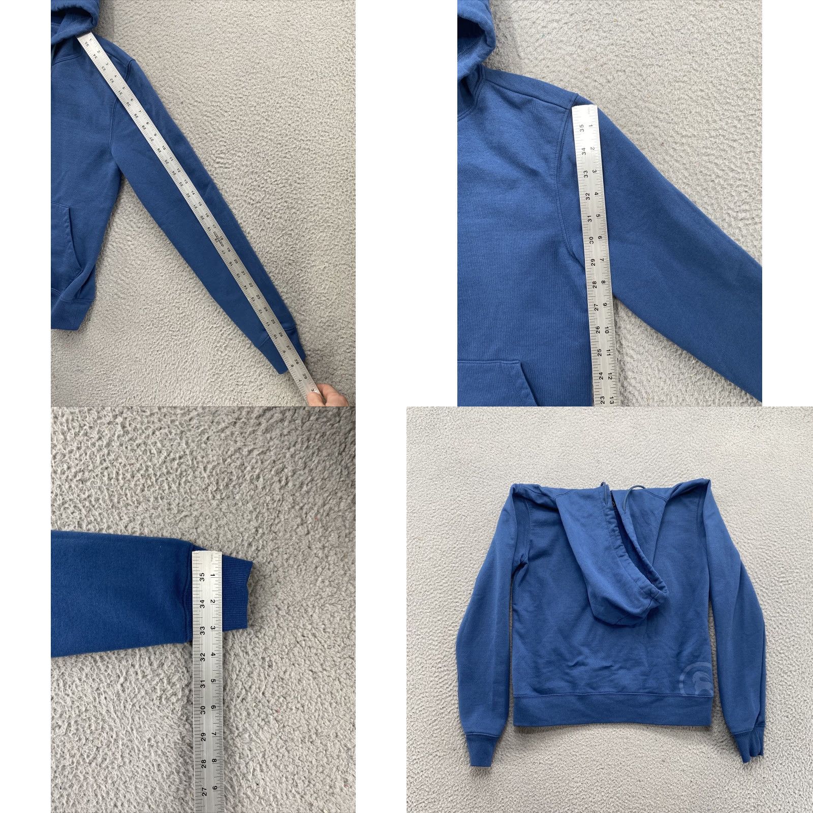 Vintage Backcountry Women’s Blank Blue Pullover Hoodie Sweatshirt XS Size Hoodie Women Blue Pullover Hooded Activewear XS Size XS / US 0-2 / IT 36-38 - 8 Thumbnail