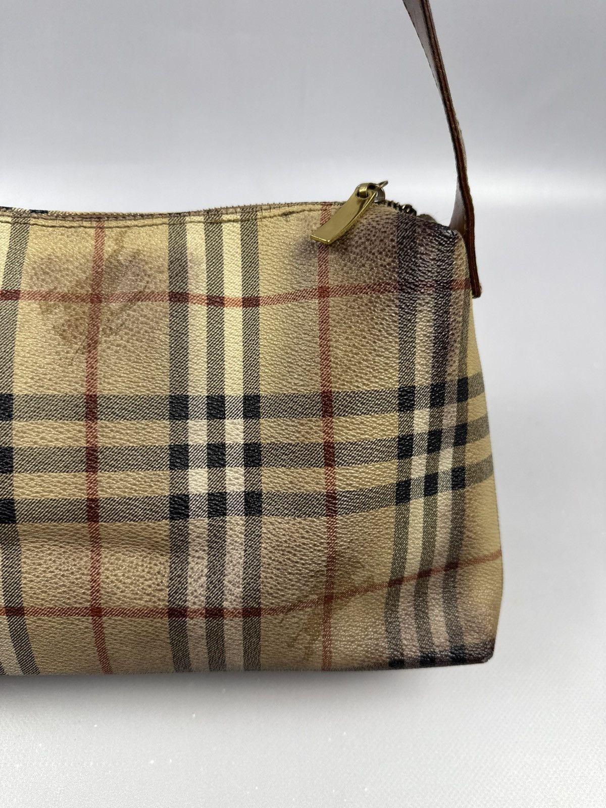 Burberry Vintage Burberry Nova Check Shoulder Bag Leather Trim Size ONE SIZE - 13 Thumbnail