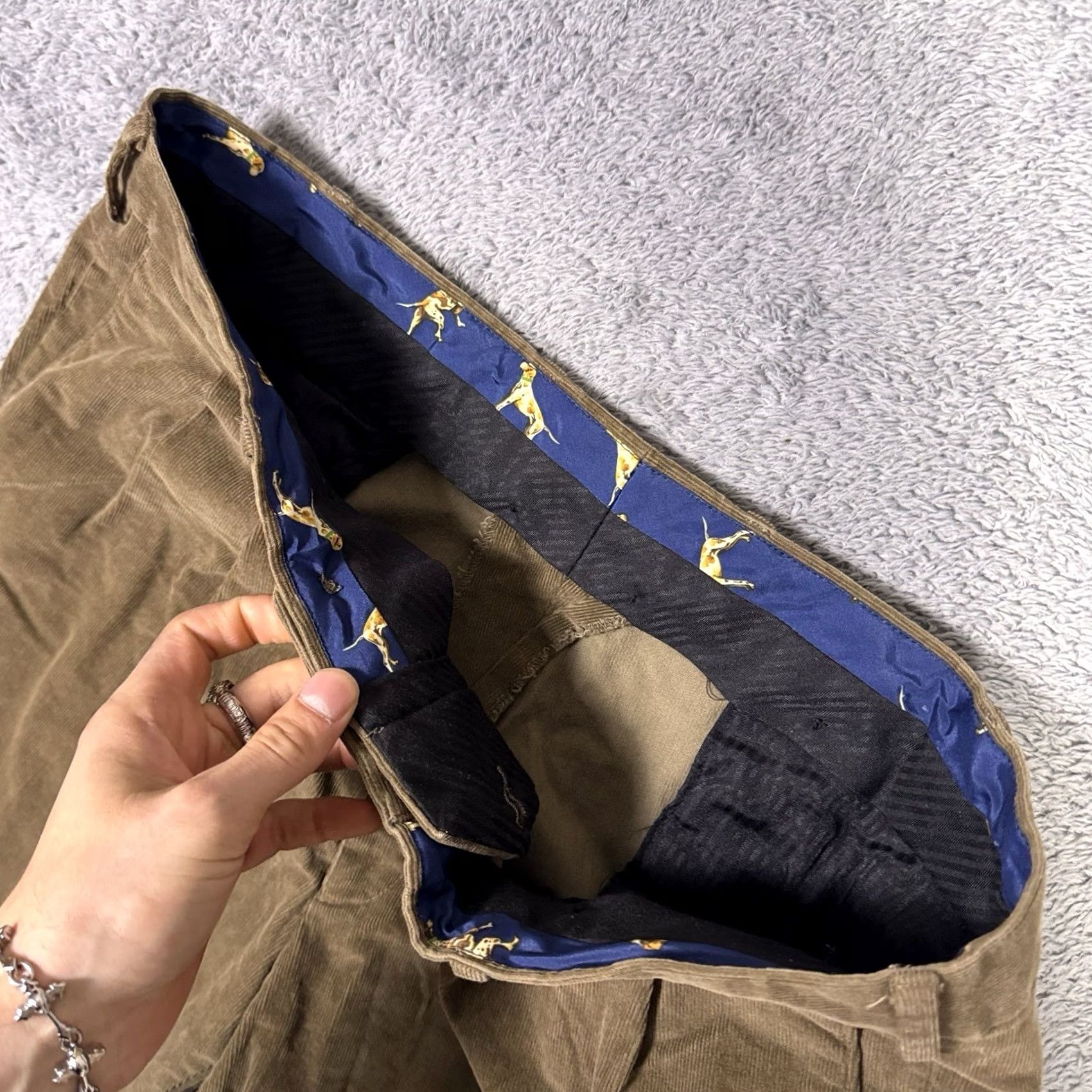 Ralph Lauren VINTAGE Ralph Lauren Pants Mens 38x29 Corduroy Brown Wale Cuffed Dress Pants Slim Straight Linen? Size US 38 / EU 54 - 4 Thumbnail