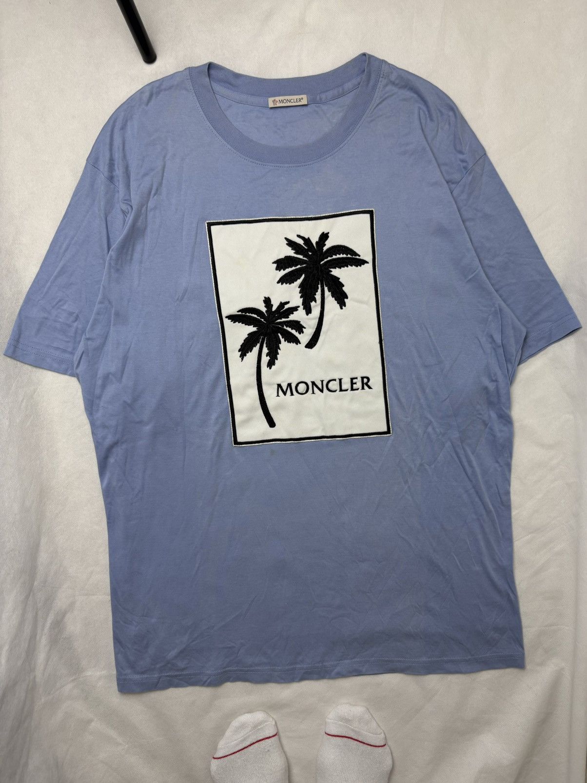 Moncler Moncler Palm Tree Embroidered T-Shirt Size XL / US 12-14 / IT 48-50 - 2 Thumbnail