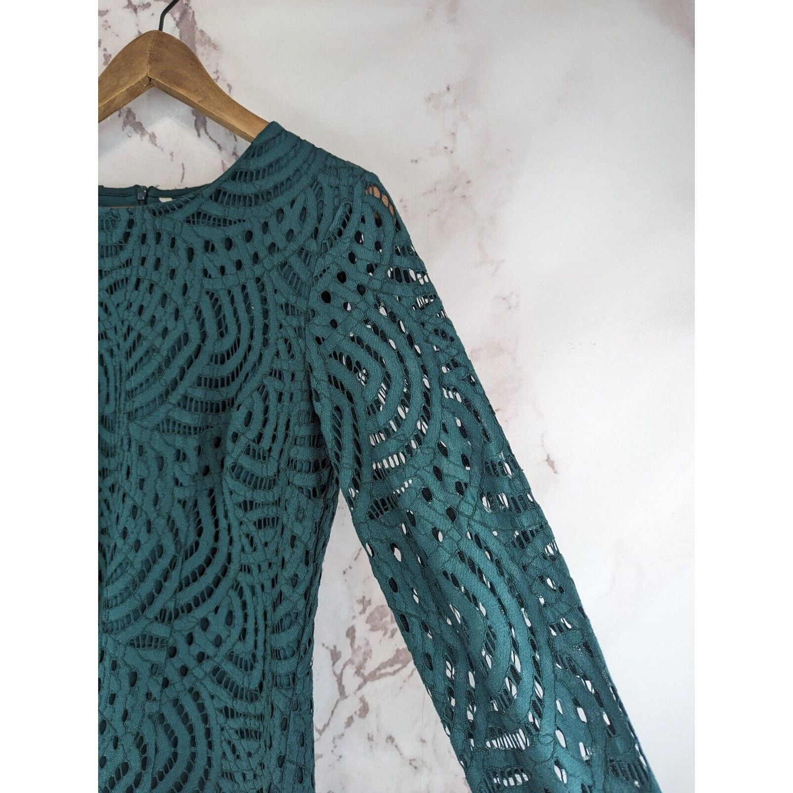 Boden Boden Shirt Women 6 Small Green Lace Zeta Ponte Blouse Size S / US 4 / IT 40 - 10 Thumbnail