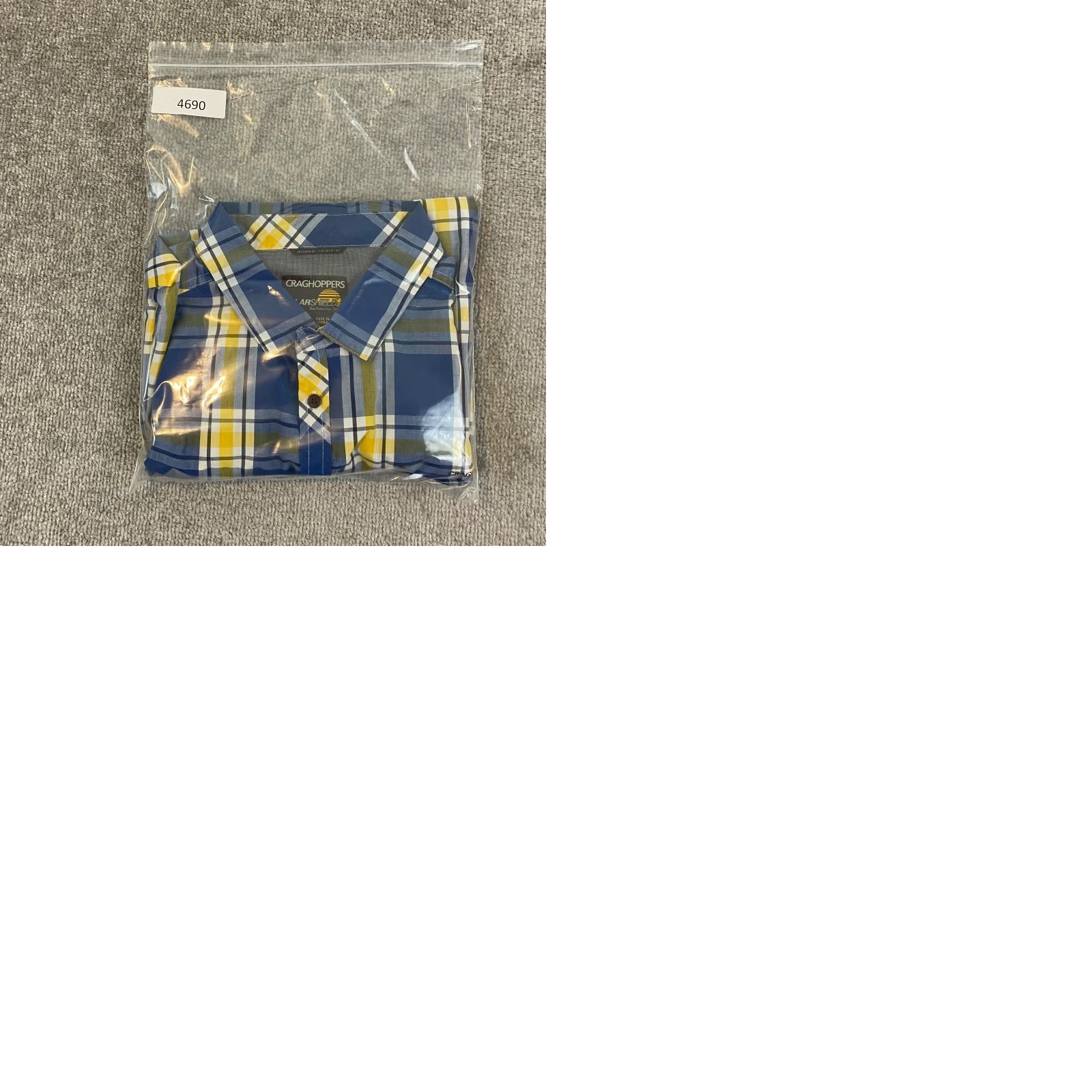 Vintage Craghoppers Solarshield Shirt Mens Large Blue Yellow Plaid Button Sun Protection Size US L / EU 52-54 / 3 - 9 Thumbnail