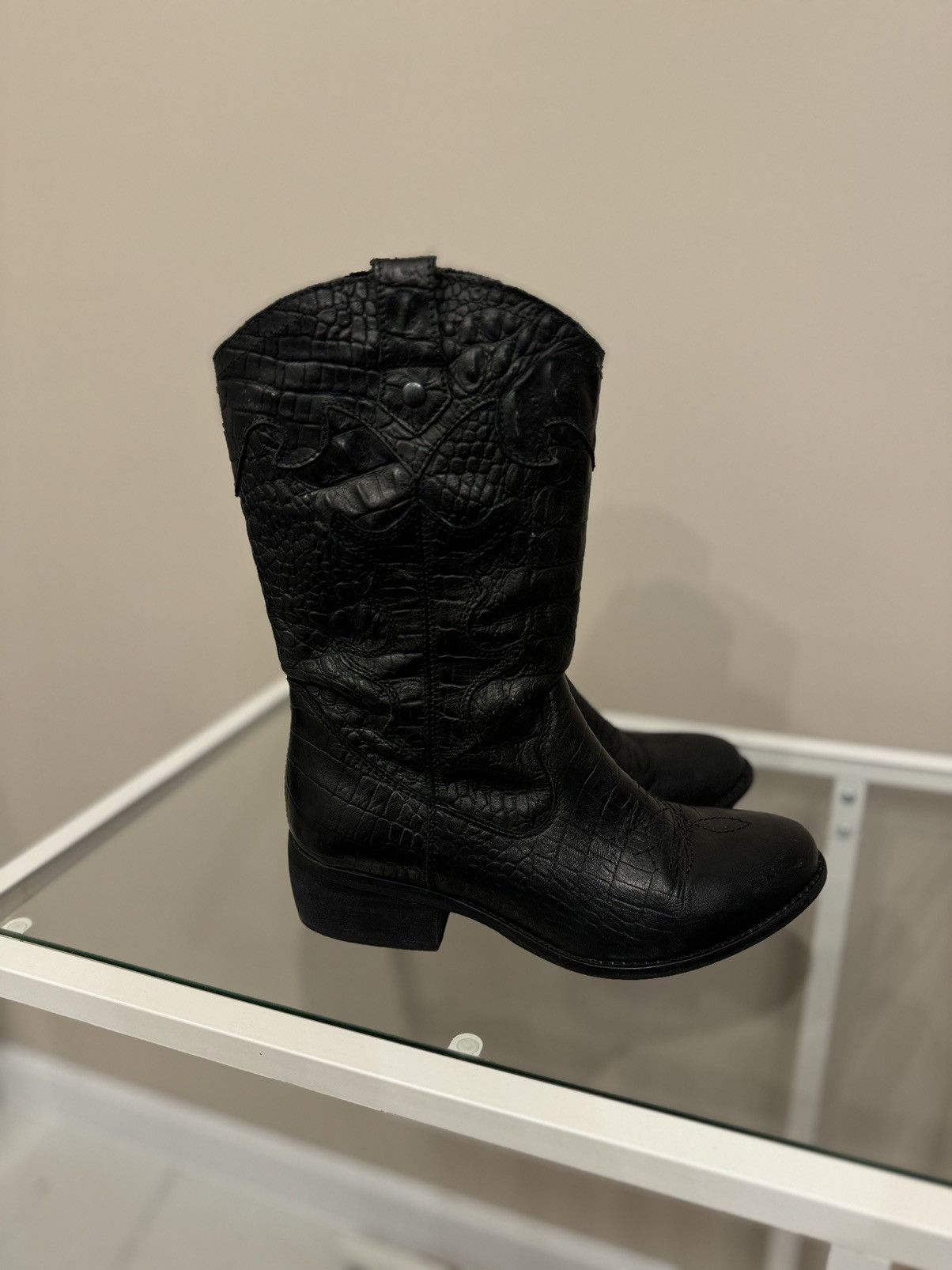 Leather Kozaki leather boots black PS Poelman Size US 6 / IT 36 - 1 Thumbnail