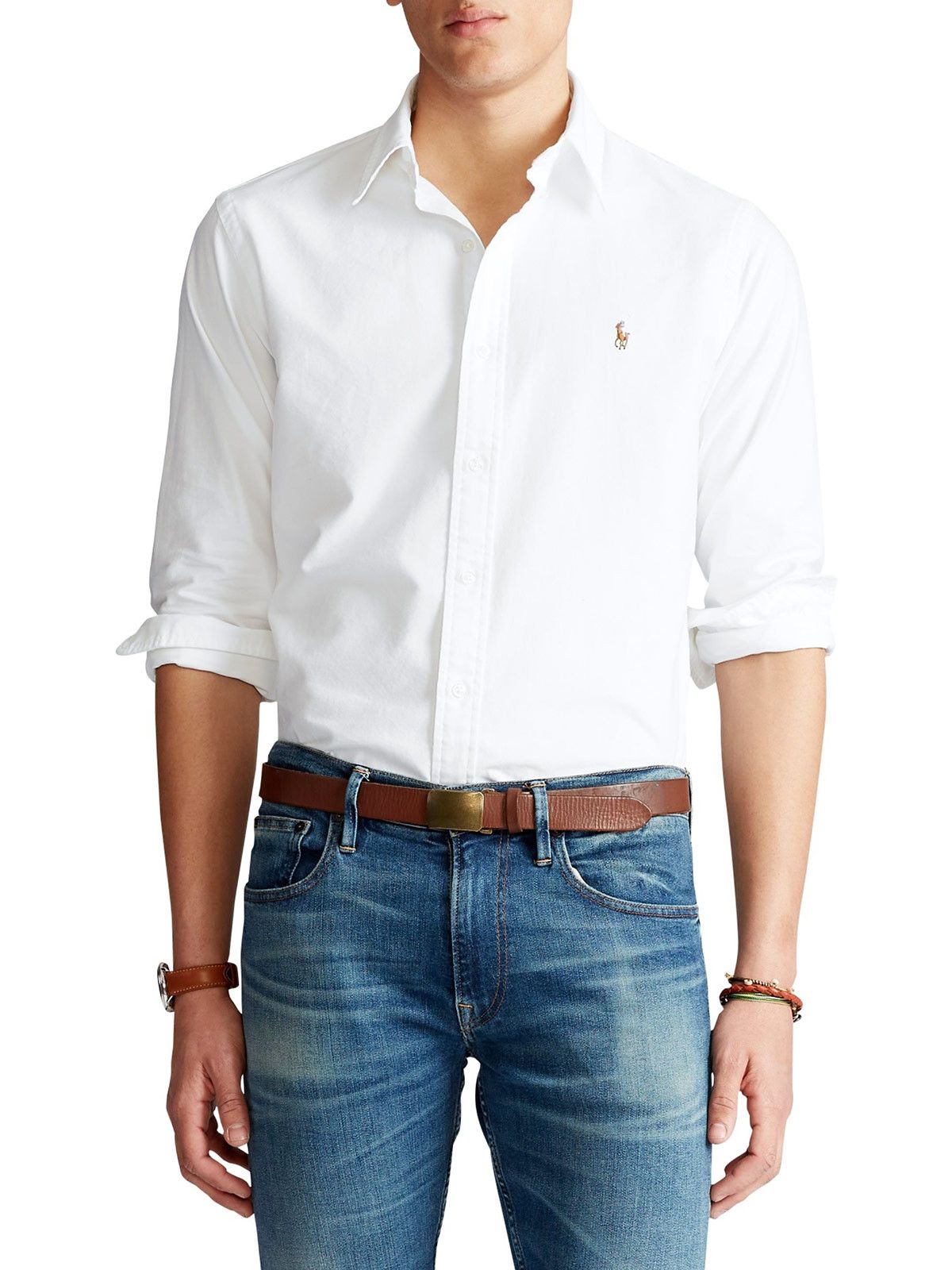 Polo Ralph Lauren o1s22i1n0125 Custom Fit Shirt in White Size US L / EU 52-54 / 3 - 1 Thumbnail