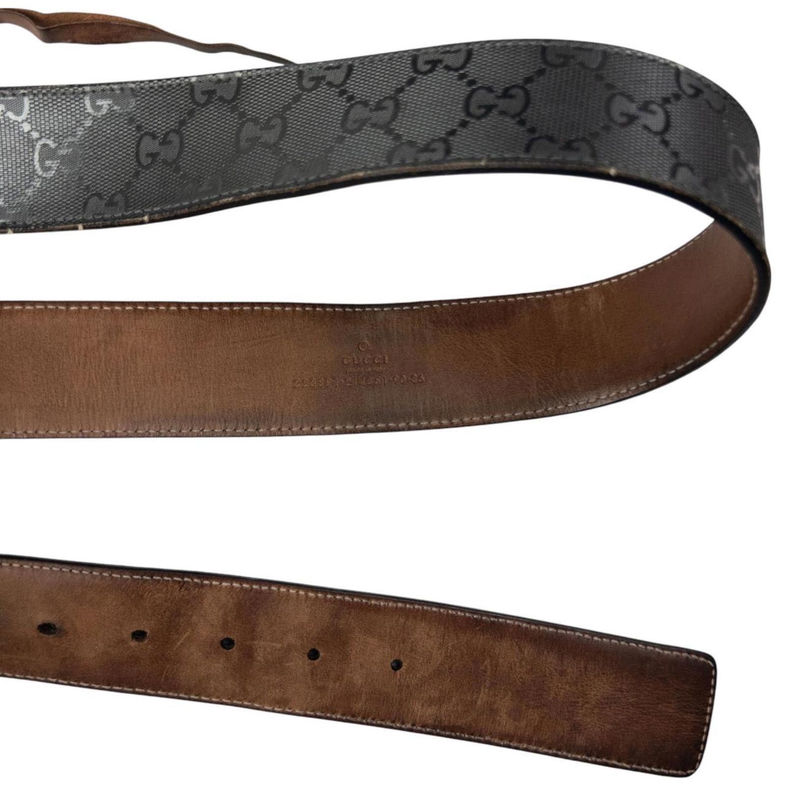 Gucci Vintage Gucci Monogram Belt Size W34 Size ONE SIZE - 5 Thumbnail