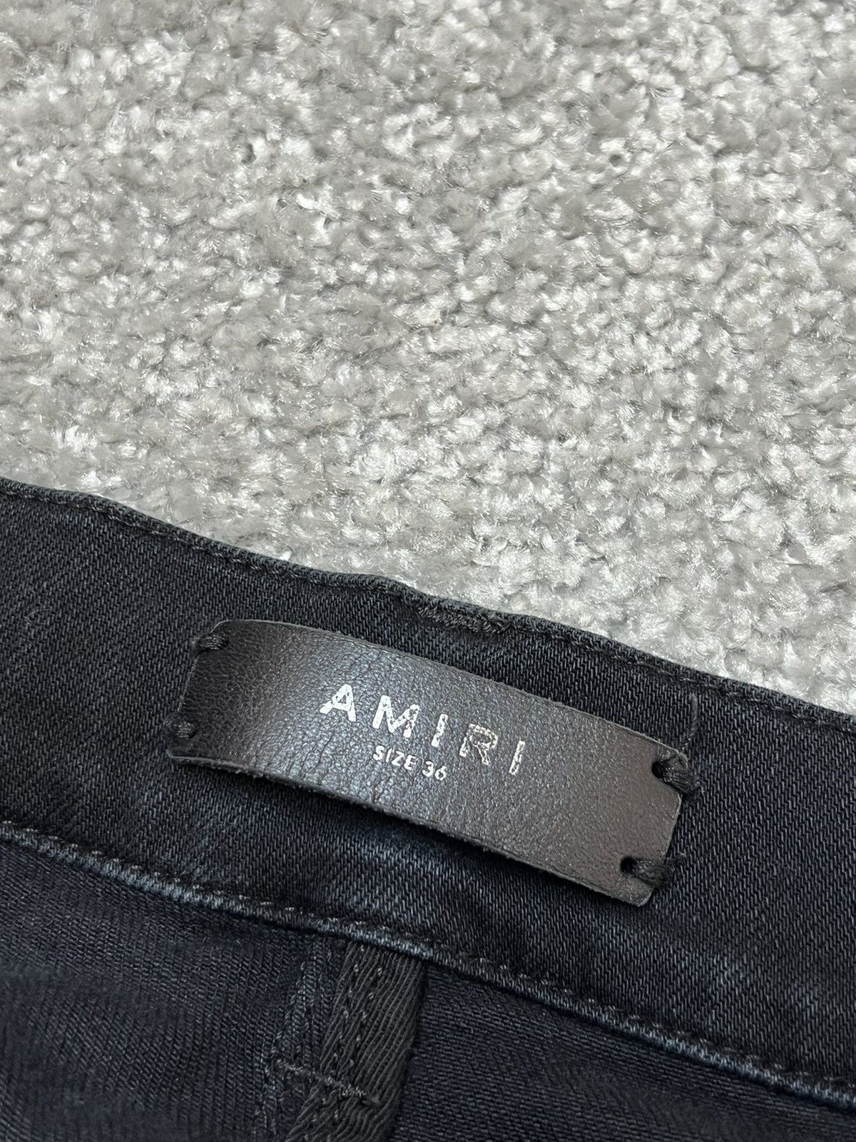 Amiri Amiri MX-1 Black Distressed Skinny Jeans With Brown Patch Size US 36 / EU 52 - 10 Thumbnail