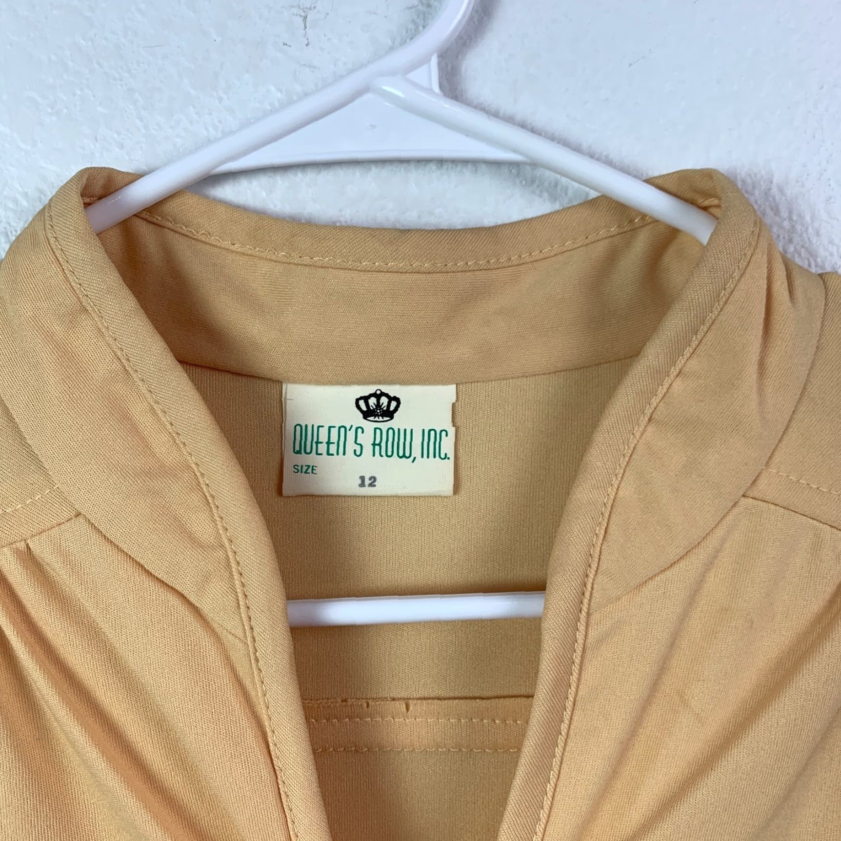 Vintage VINTAGE Queen's Row Yellow Midi Secretary Dress 12 Womens 1960s Polyester Size XL / US 12-14 / IT 48-50 - 3 Thumbnail