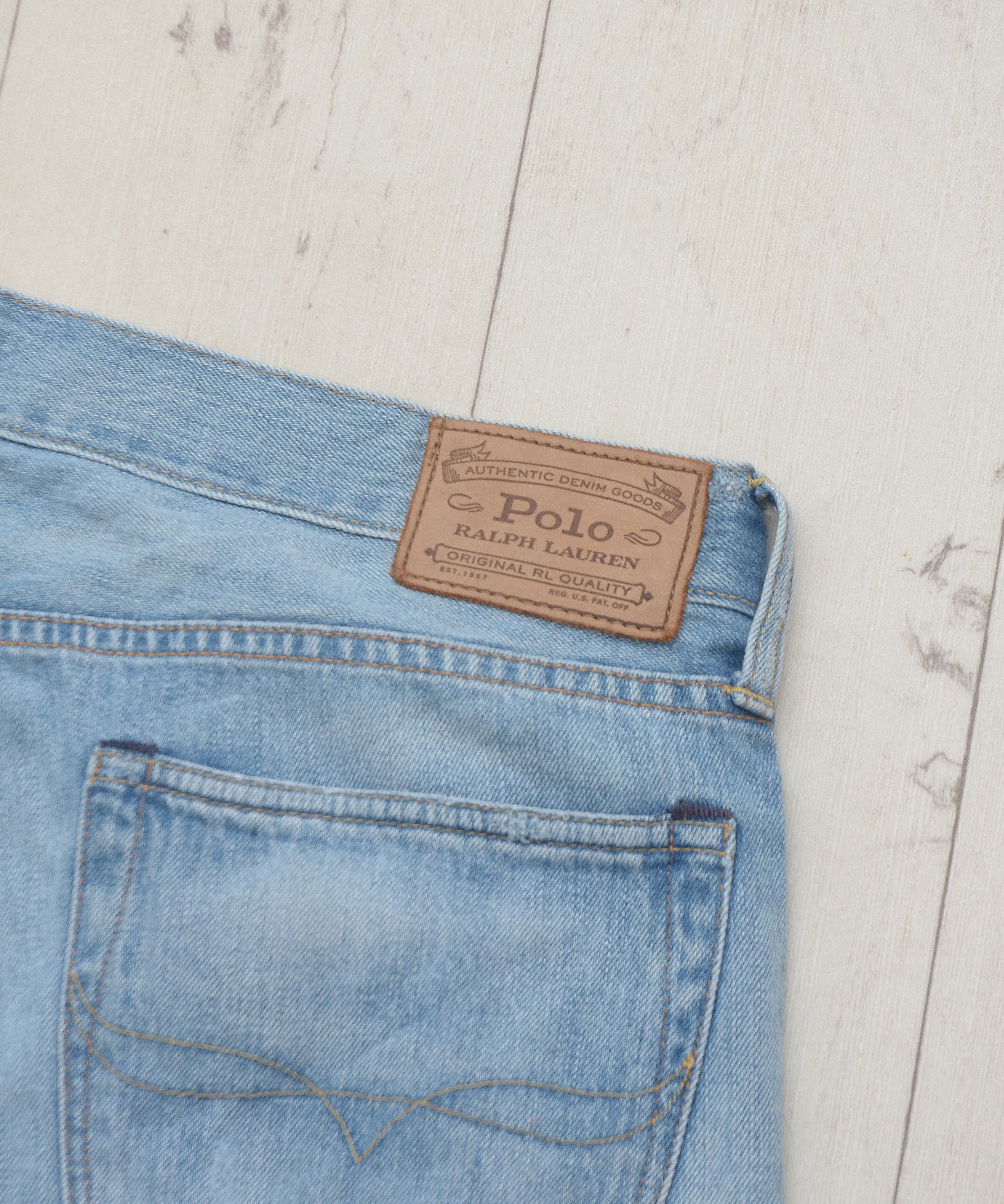 Polo Ralph Lauren × Ralph Lauren Polo Ralph Lauren Slim Distressed Wash Denim Jeans W36 L32 Size US 36 / EU 52 - 11 Thumbnail