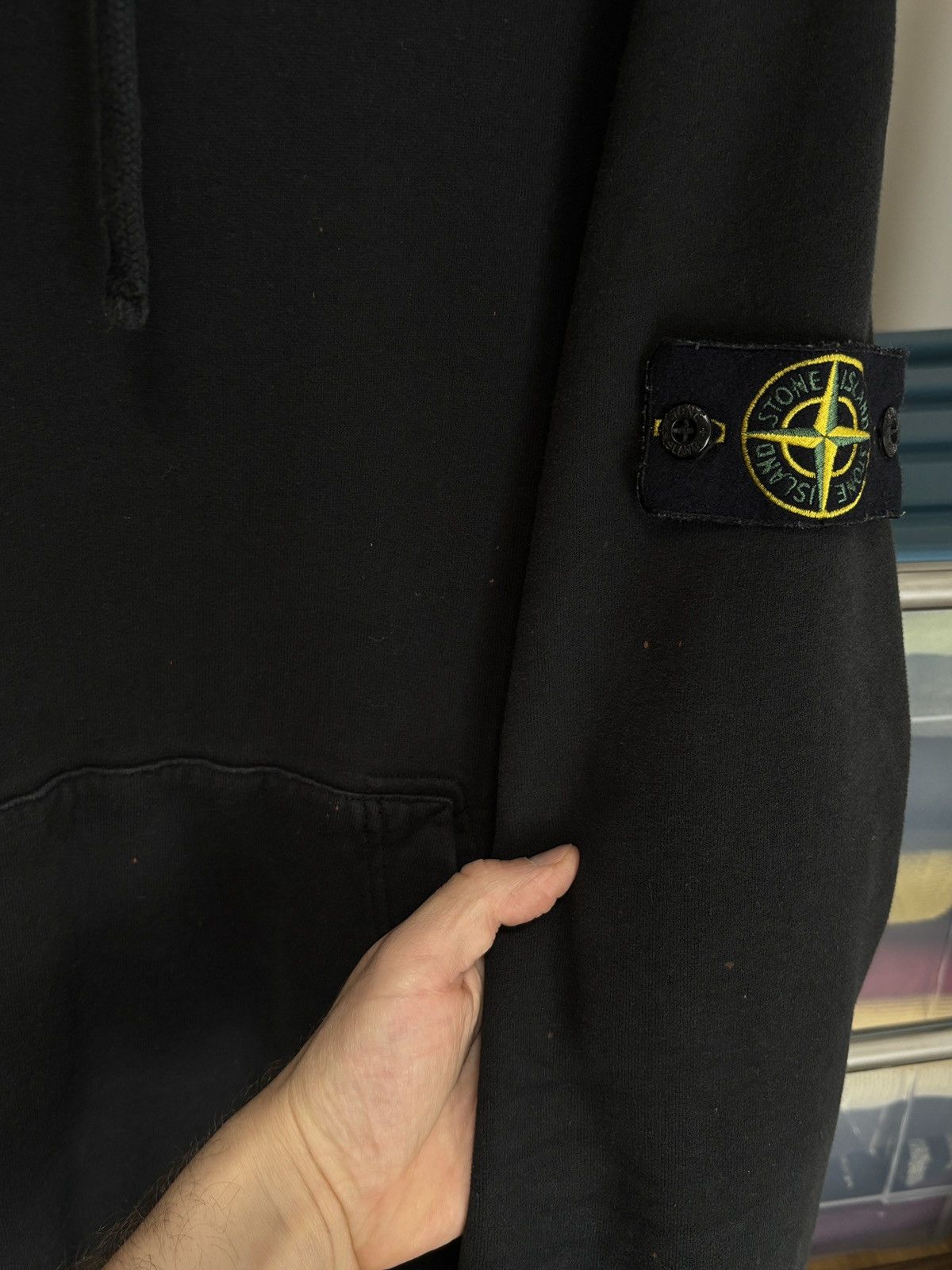 Massimo Osti × Stone Island Stone Island Black Hoodie Streetwear Badge Size US L / EU 52-54 / 3 - 6 Thumbnail