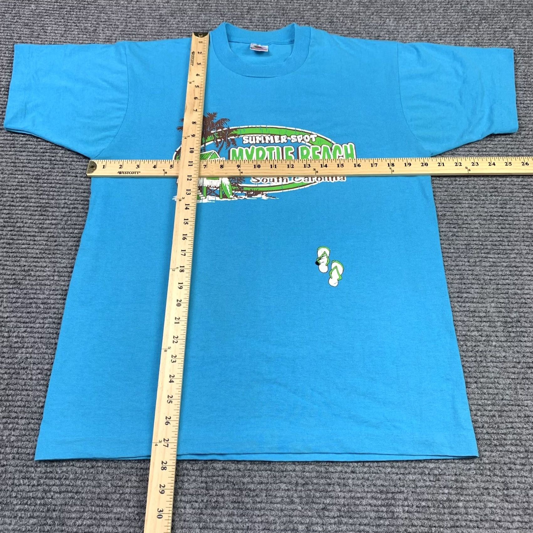 Fruit Of The Loom VINTAGE Myrtle Beach South Carolina Single Stitch Graphic T Shirt Large Size US L / EU 52-54 / 3 - 4 Thumbnail