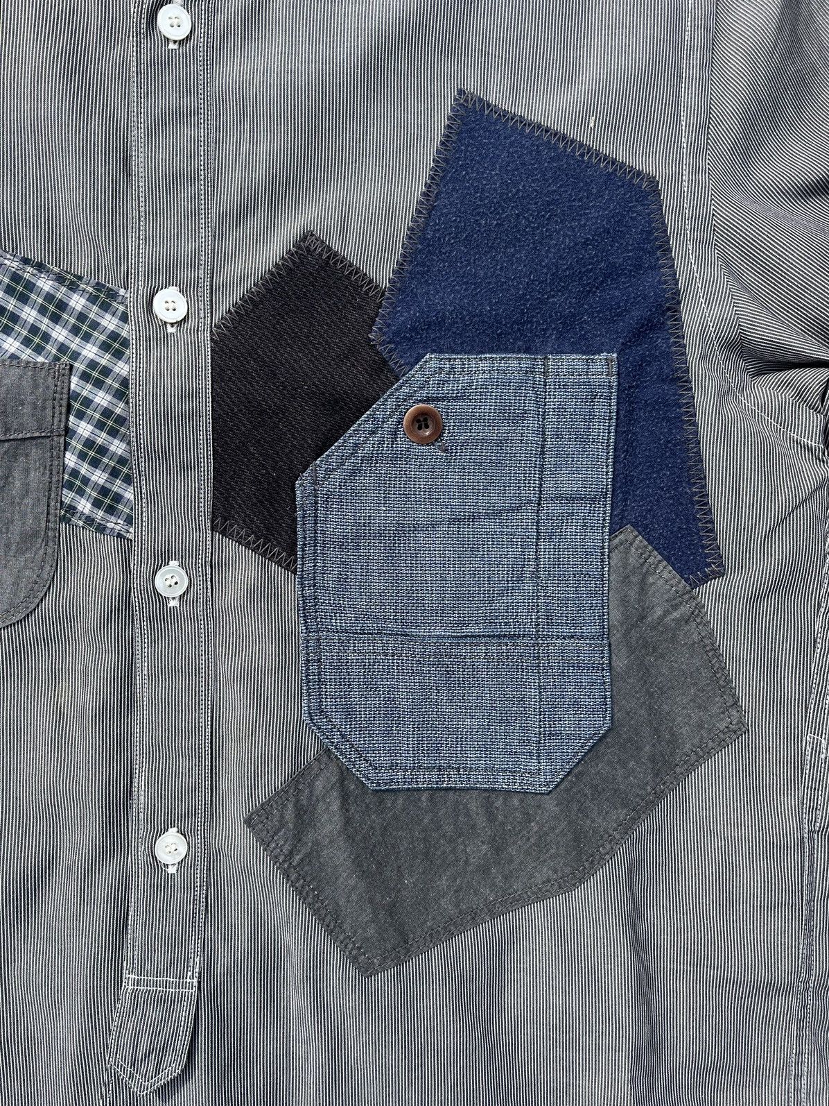 Junya Watanabe AD2013 Junya Watanabe Patchwork Button Up Shirt Size US XS / EU 42 / 0 - 4 Thumbnail