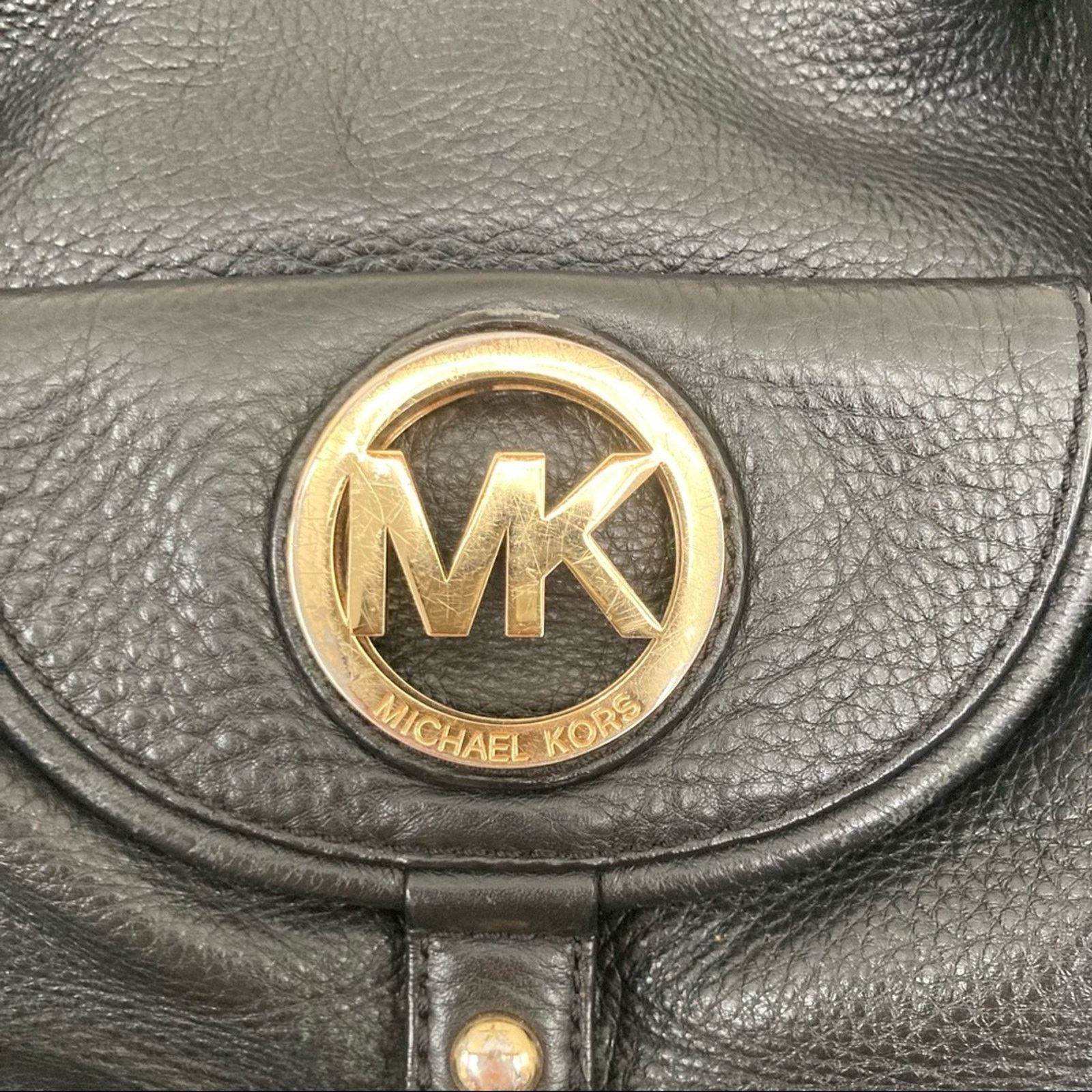 Michael Kors Michael Kors Black Leather Shoulder Bag Size ONE SIZE - 3 Thumbnail
