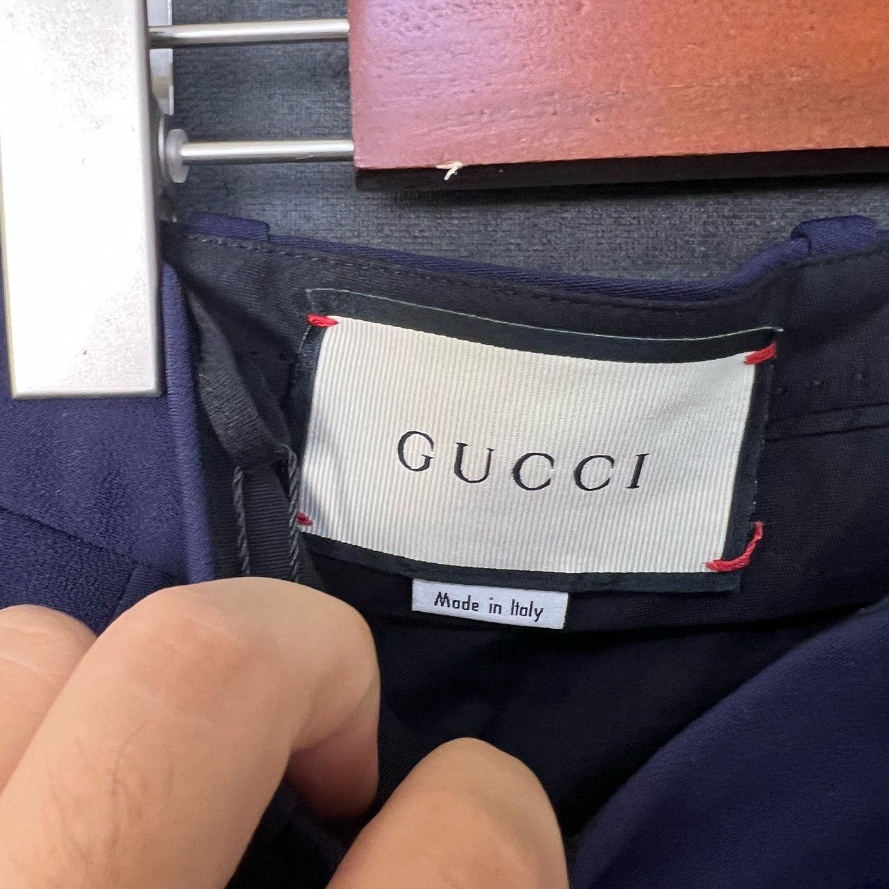Gucci Gucci Dark blue white and red side striped trousers 2501-Ne Size US 38 / EU 54 - 4 Thumbnail
