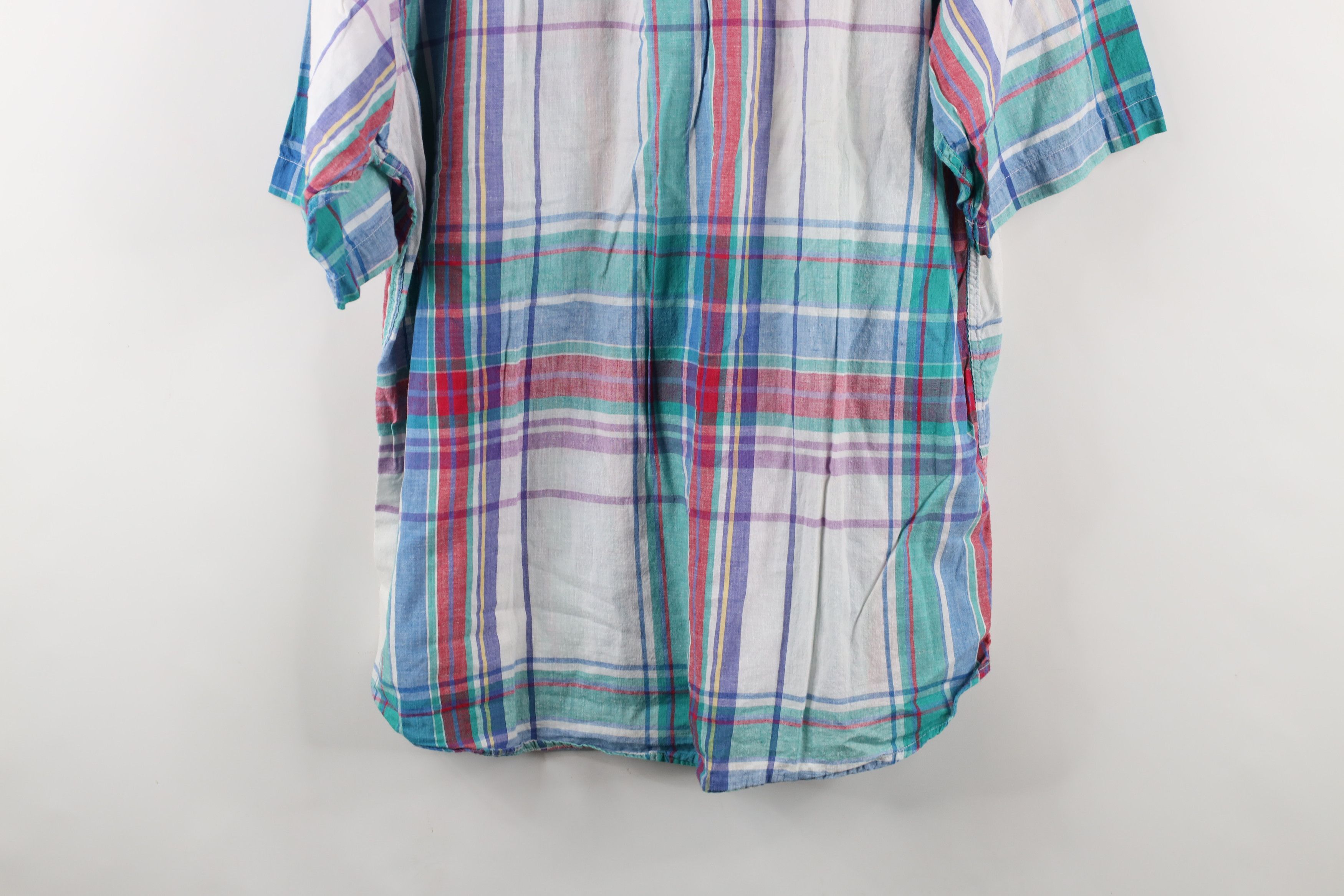 Vintage Vintage 90s Streetwear India Madras Plaid Button Down Shirt Size US L / EU 52-54 / 3 - 15 Thumbnail
