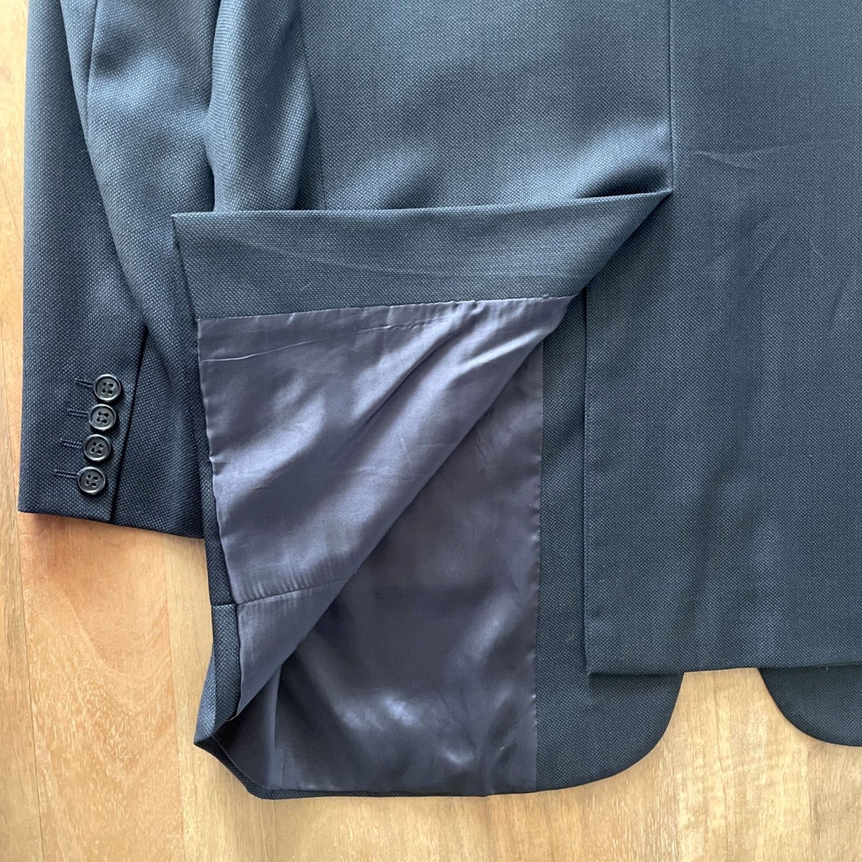 Loro Piana Loro Piana Blazer Mens 44L Wool Sport Coat Coat Blue Notch Lapel 2-Button Single-Breasted Long VINTAGE: No Size 44R - 7 Thumbnail