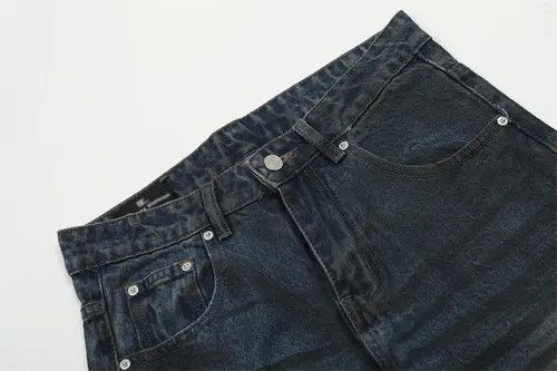 Japanese Brand American street washed distressed straight ripped jeans Size US 32 / EU 48 - 2 Thumbnail