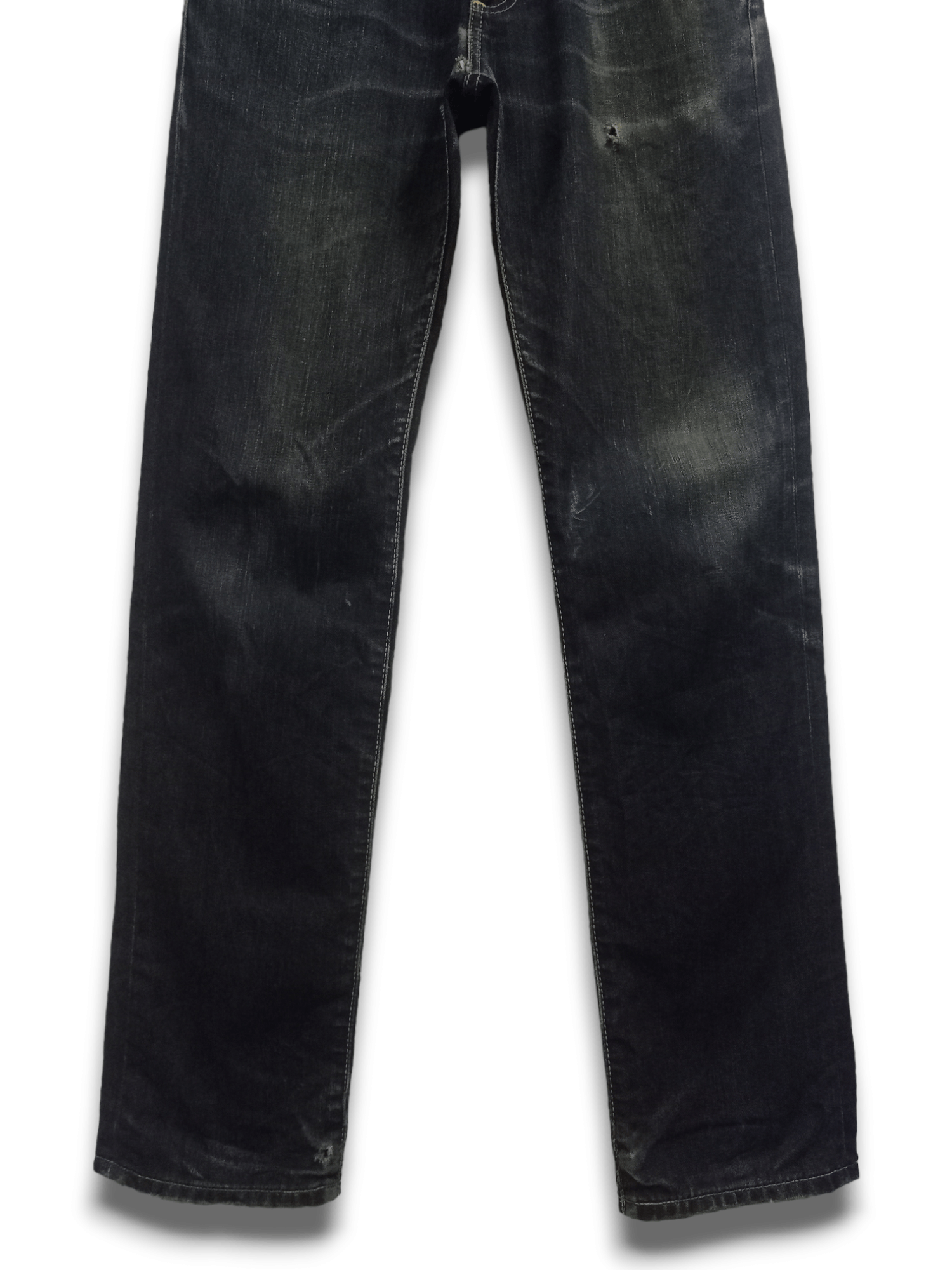 Wrangler Vintage Wrangler Mud Wash Indigo Ripped Style Jeans 29x33 Size US 29 - 6 Thumbnail
