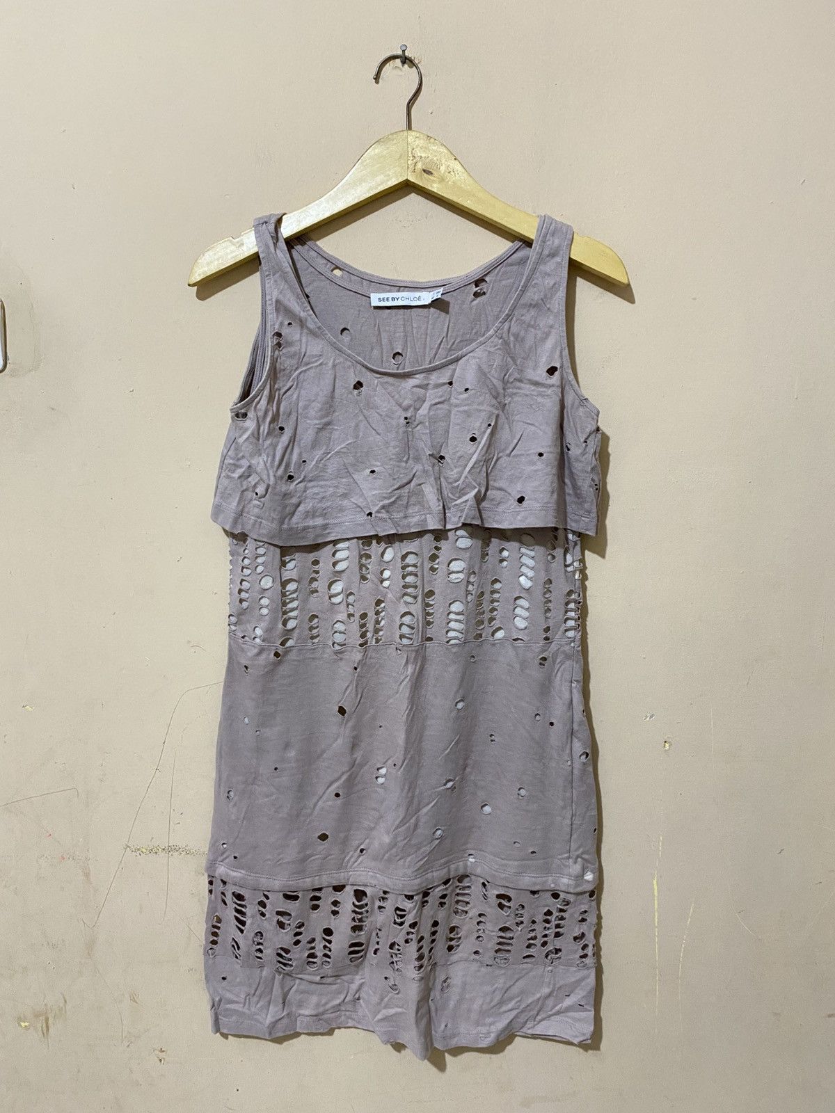 See by Chloe See by Chloe Distressed Long Dress Size S / US 4 / IT 40 - 1 Thumbnail