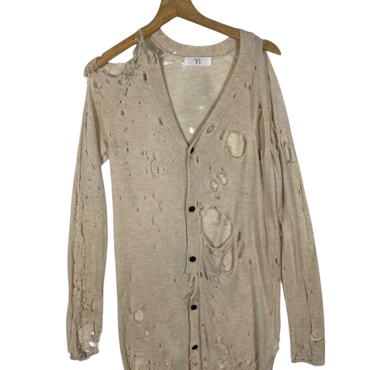Y's Y's Yohji Yamamoto Destroyed Distressed Cardigan Size 2 Size XS / US 0-2 / IT 36-38 - 4 Thumbnail
