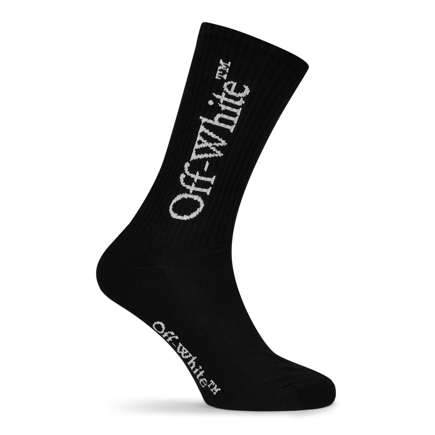 Off-White o1g2r1mq0326 Size: M / Bookish Mid Socks in Black Size ONE SIZE - 1 Thumbnail
