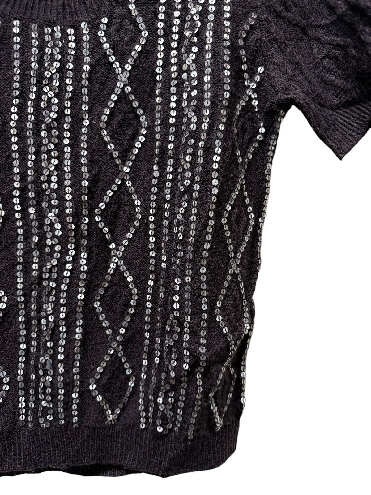 Aran Isles Knitwear Vintage Gipsy Blue Crewneck Short Sleeve Knitwear Size S / US 4 / IT 40 - 2 Thumbnail