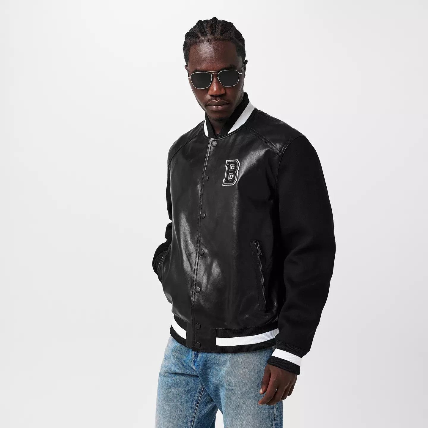 Balmain o1g2r1mq0426 Logo Press-Stud Varsity Jacket in Black Size US S / EU 44-46 / 1 - 3 Thumbnail